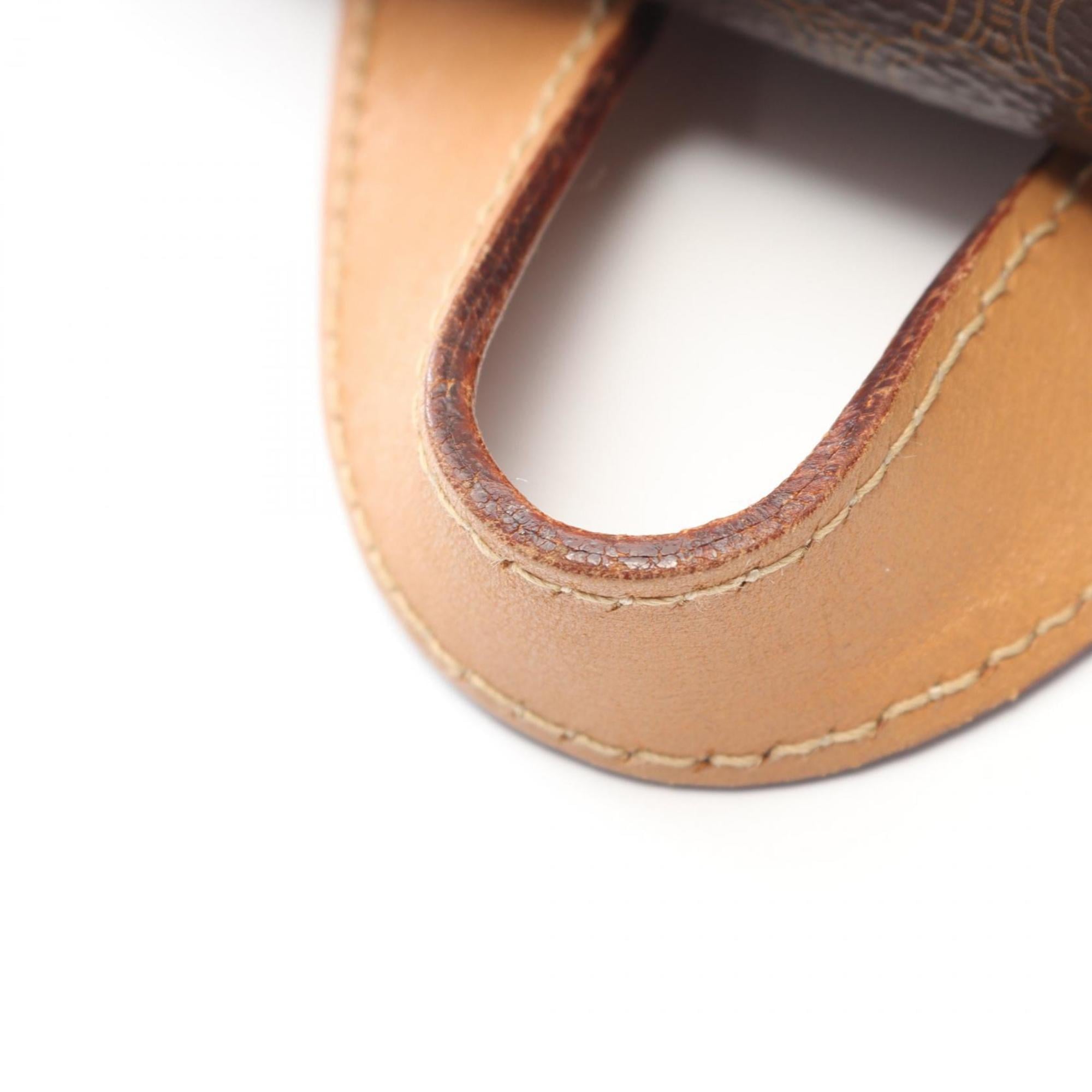 Celine Brown Coated Canvas Leather Backpack (Pre-Owned)