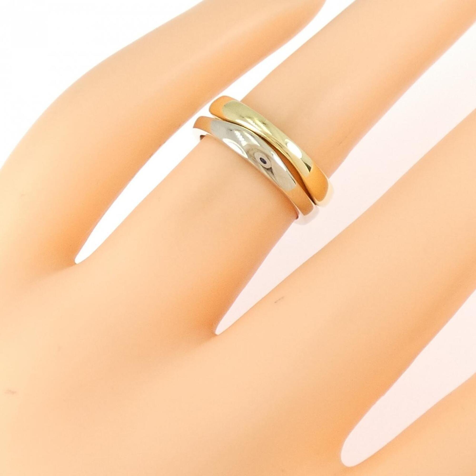 Cartier Yellow Gold (18K) White Gold (18K) Band Ring (Pre-Owned)