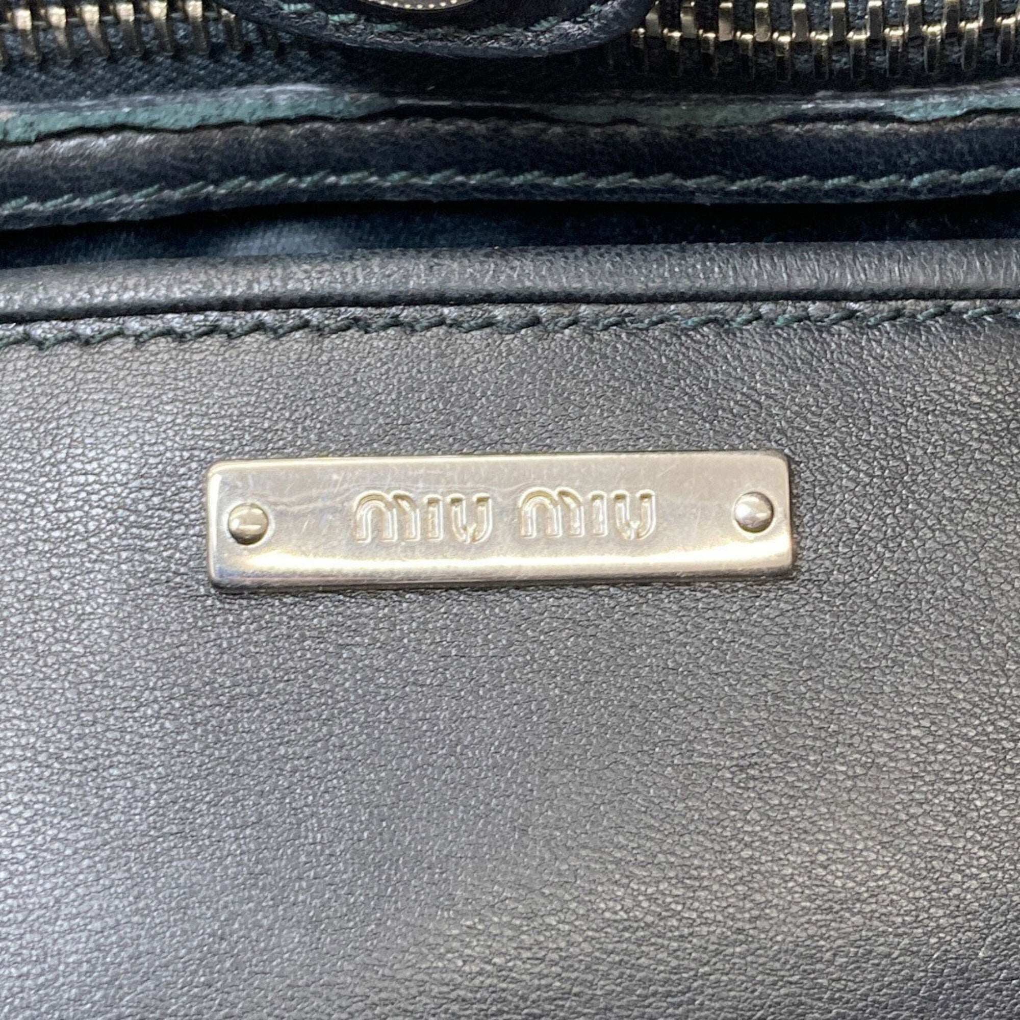 Miu Miu Black Leather Tote Bag (Pre-Owned)
