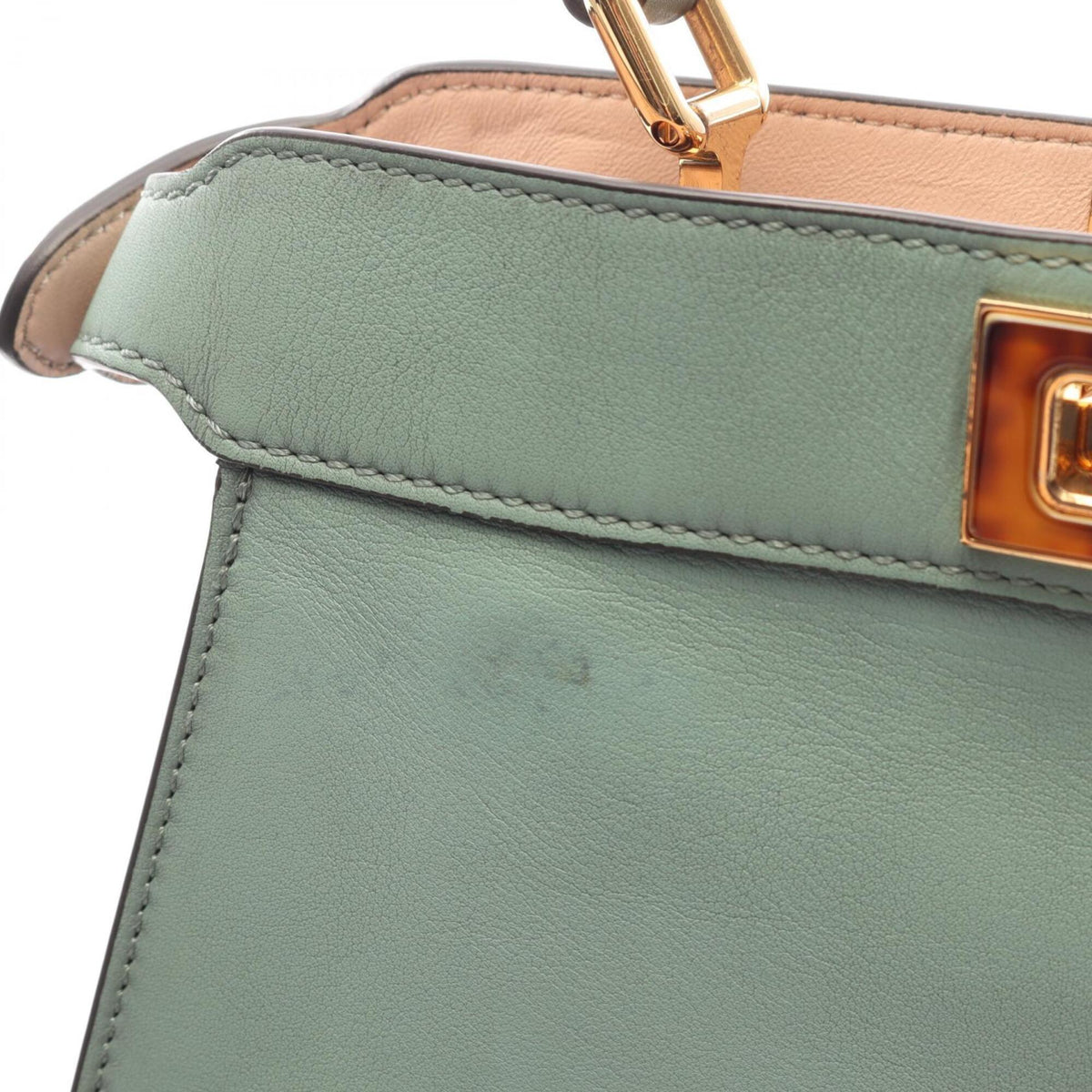 Fendi Green Leather Handbag (Pre-Owned)