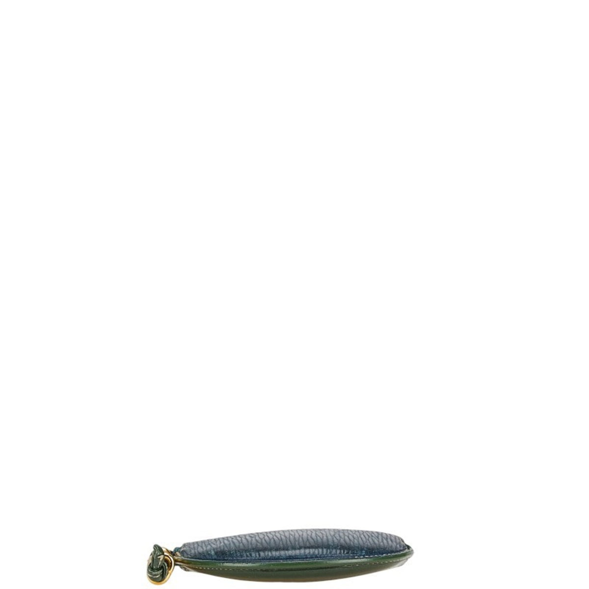Loewe Green Leather Coin Purse/Coin Case (Pre-Owned)