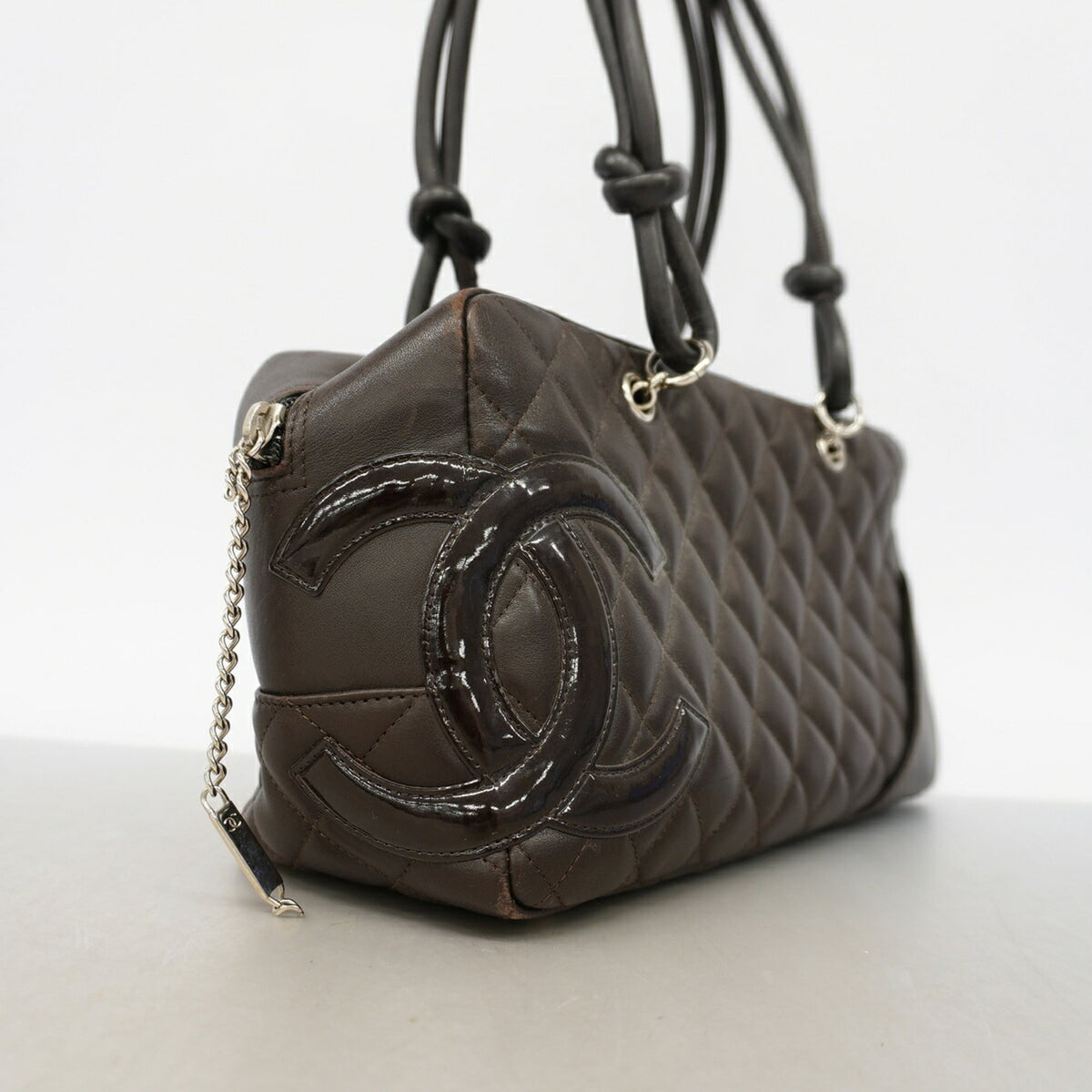 Chanel Dark Brown Leather Shoulder Bag (Pre-Owned)