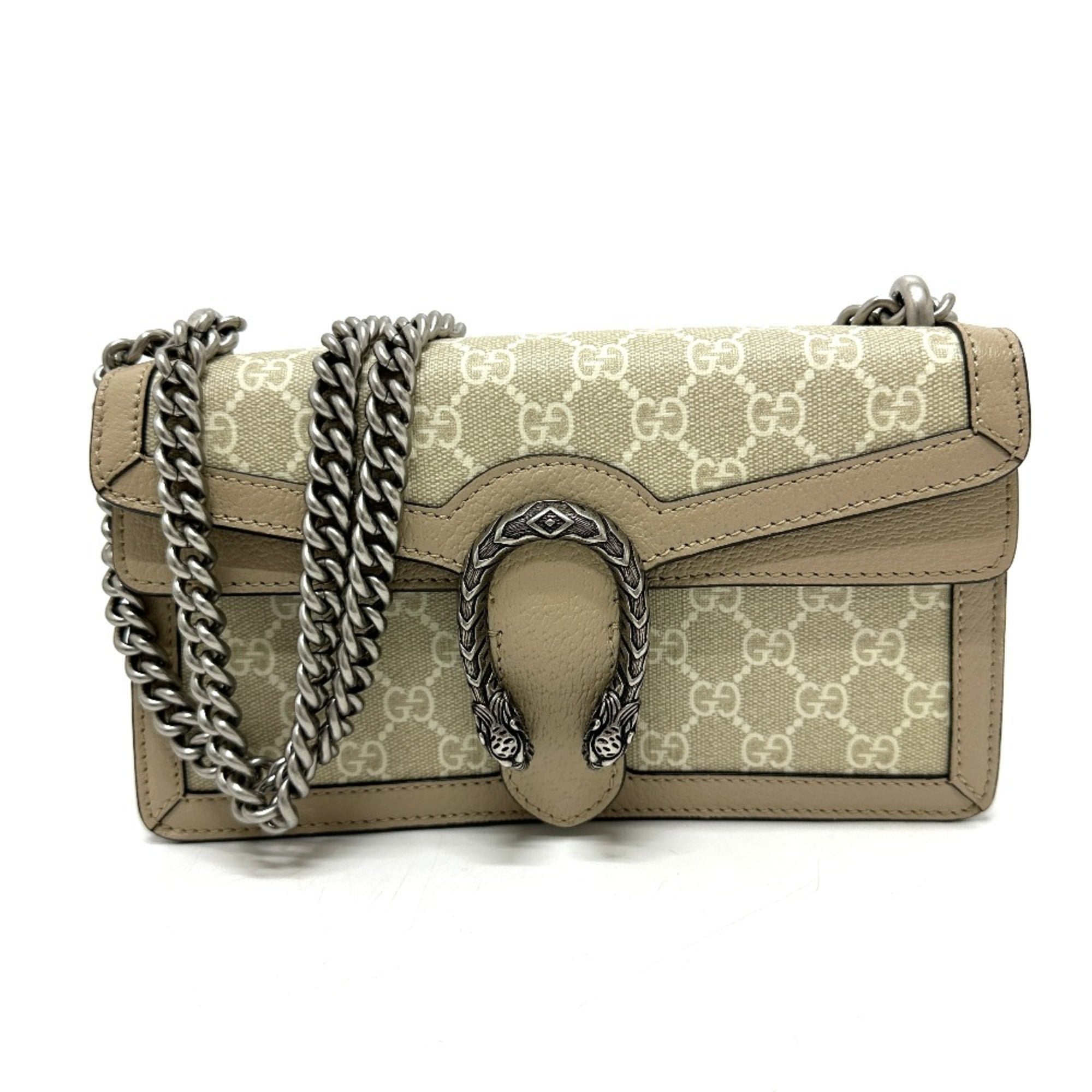 Gucci Beige Gg Supreme Shoulder Bag (Pre-Owned)