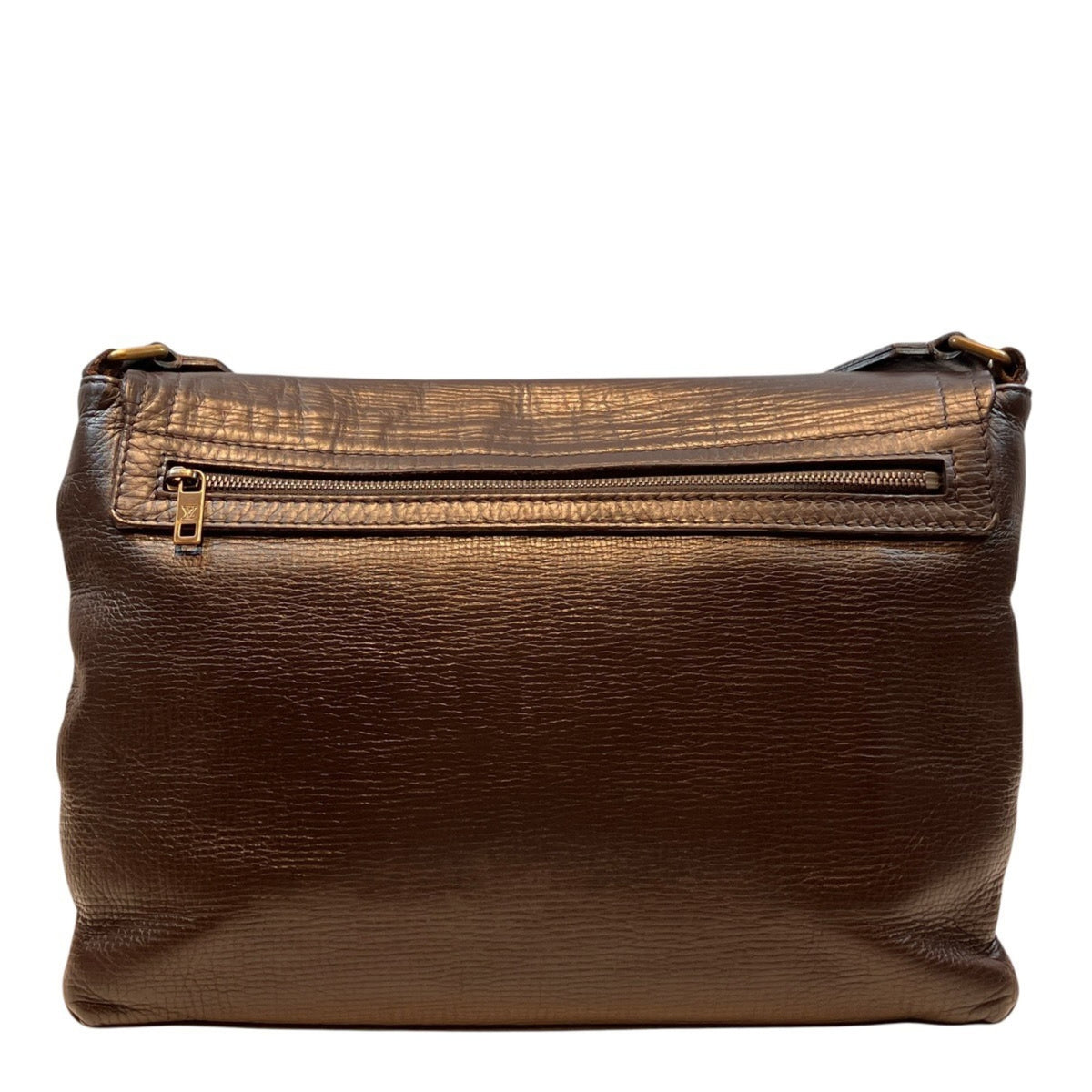Louis Vuitton Brown Leather Messenger Bag (Pre-Owned)