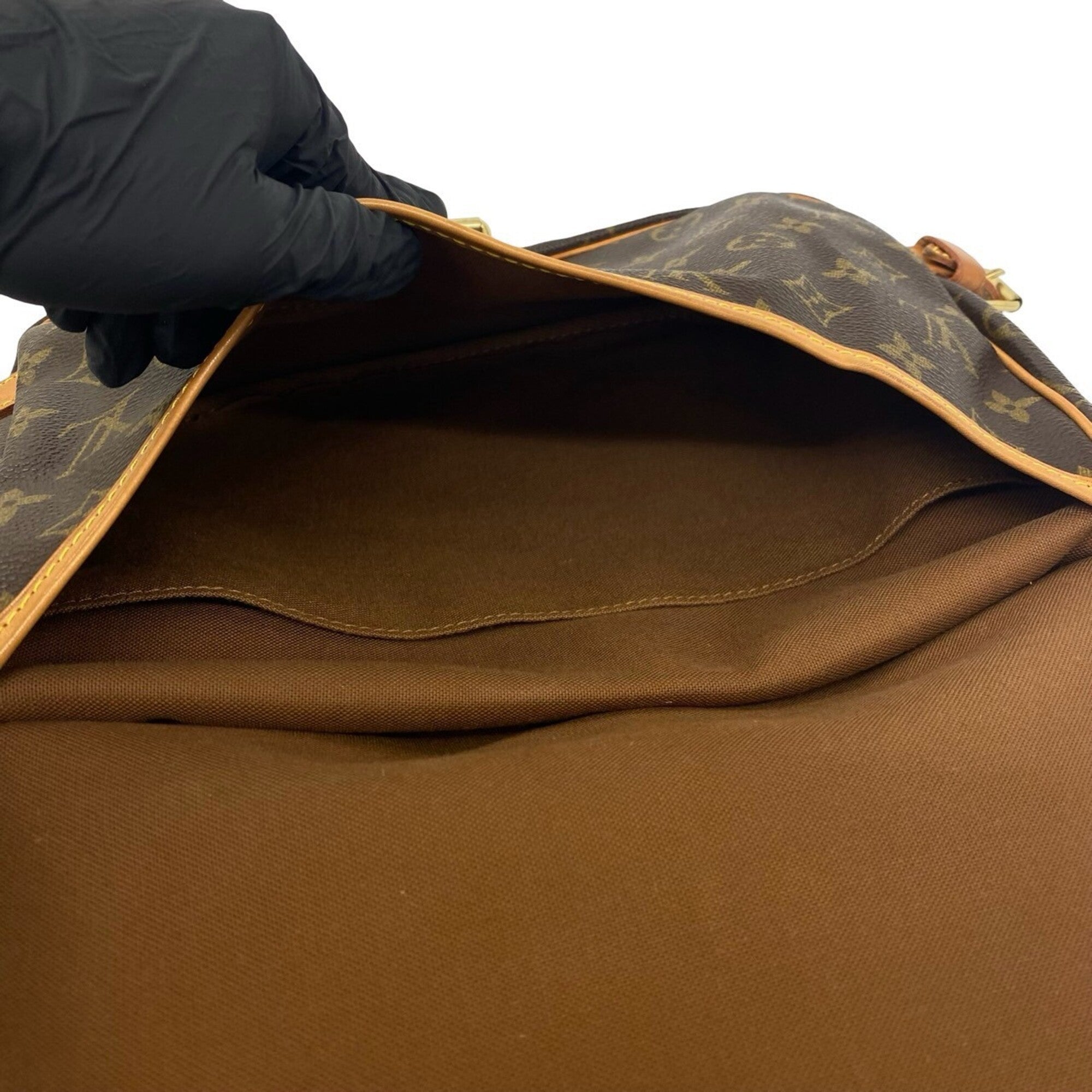 Louis Vuitton Brown Leather Pvc Pochette Shoulder Bag (Pre-Owned)