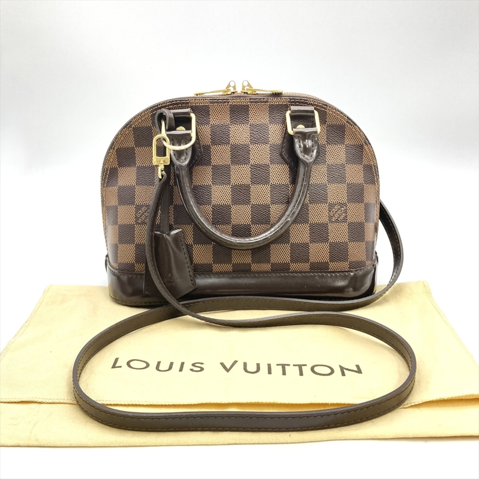 Louis Vuitton Brown Damier Canvas Handbag Pochette (Pre-Owned)