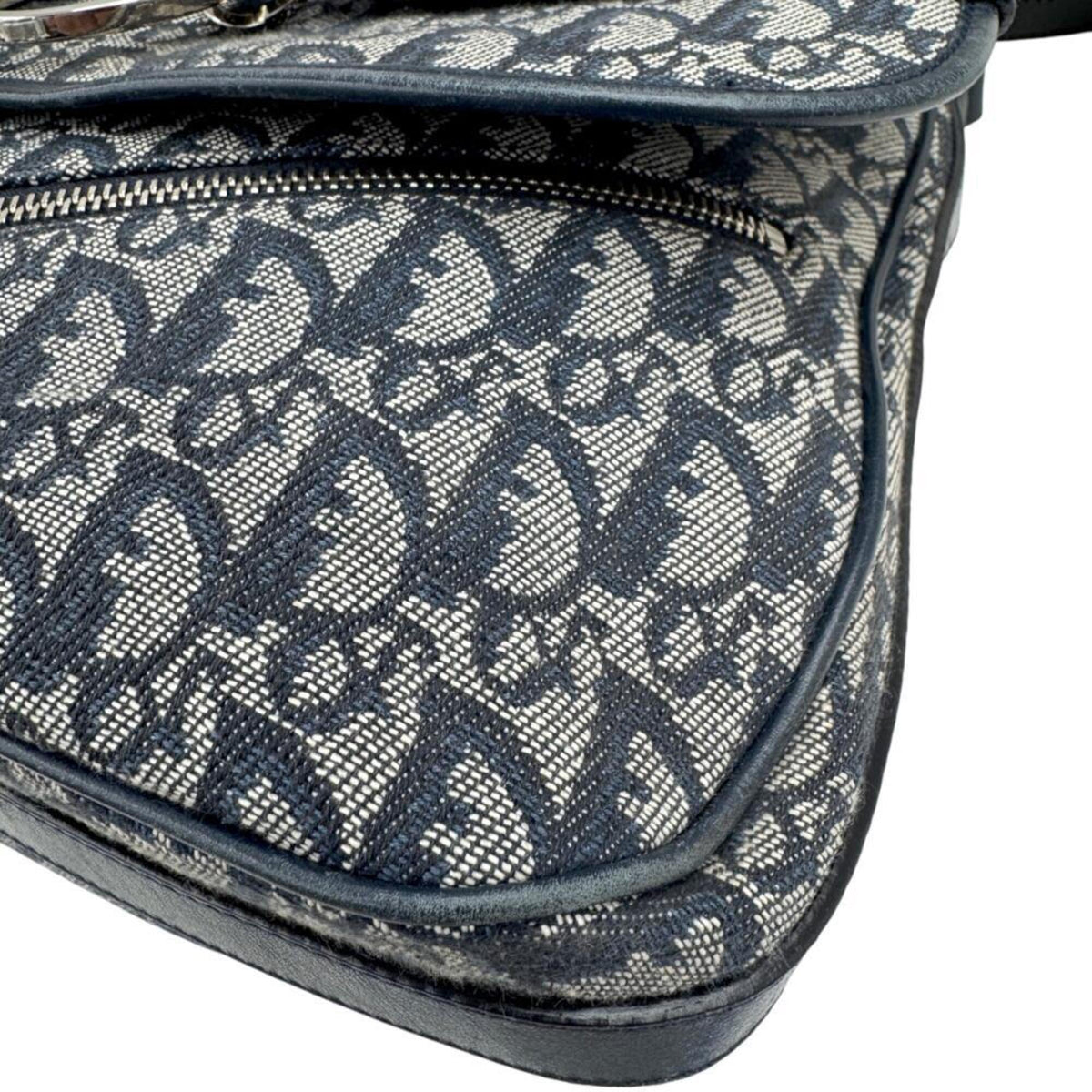 Christian Dior Blue Canvas Shoulder Bag (Pre-Owned)
