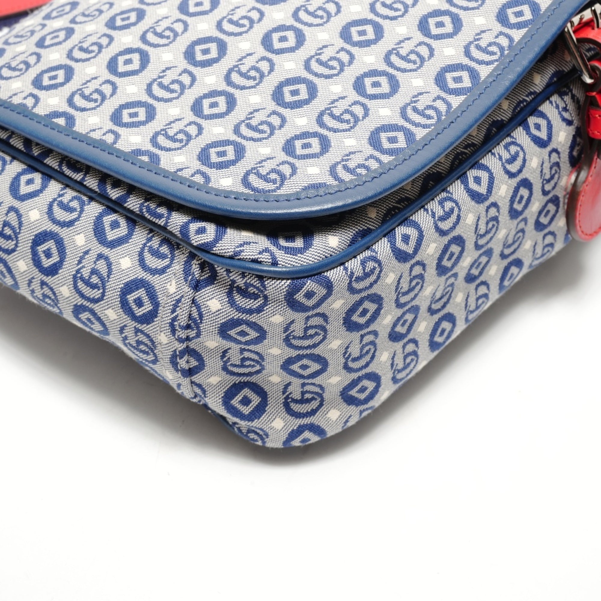 Gucci Blue Messenger Bag Shoulder Bag (Pre-Owned)