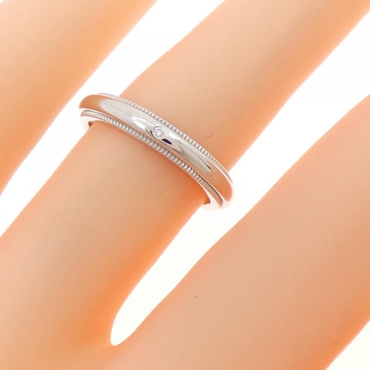 Tiffany Platinum Platinum 950 Band Ring (Pre-Owned)
