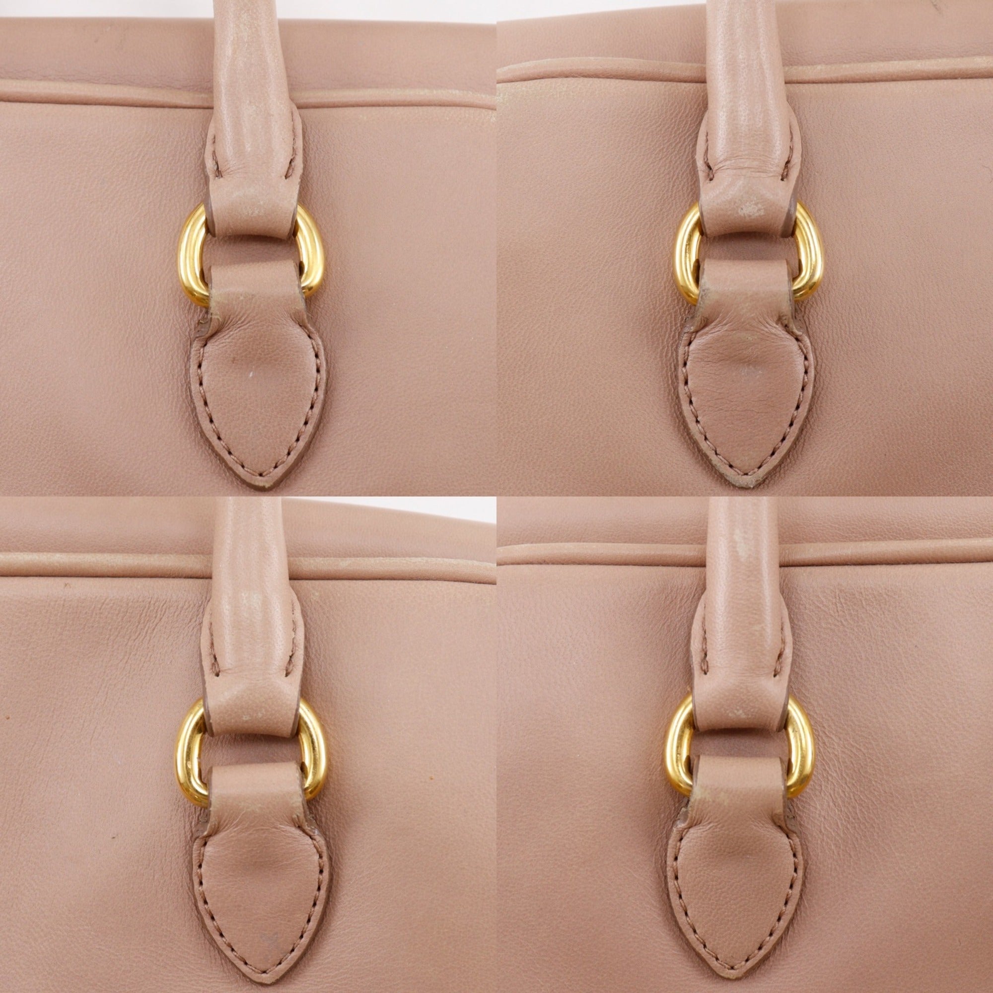 Miu Miu Pink Beige Leather Handbag (Pre-Owned)