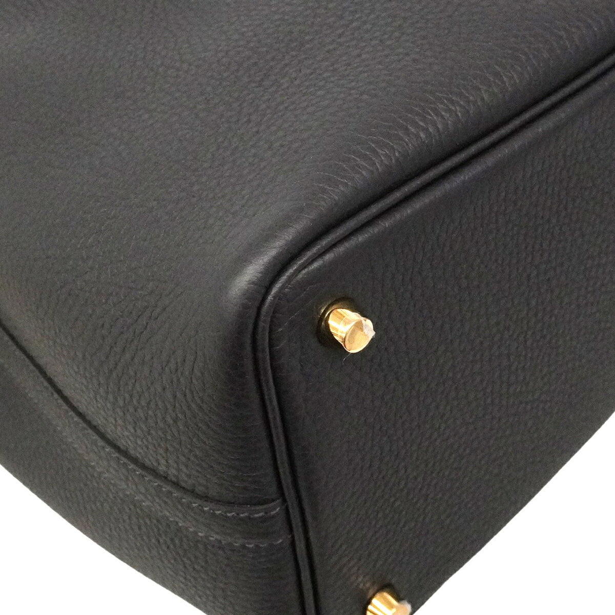 Hermes Blue Nuit Taurillon Clemence Leather Handbag (Pre-Owned)