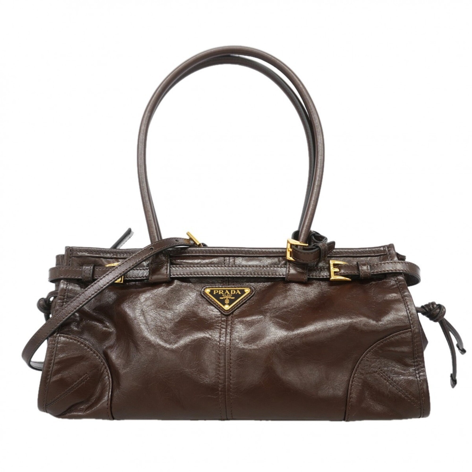 Prada Brown Leather Handbag (Pre-Owned)