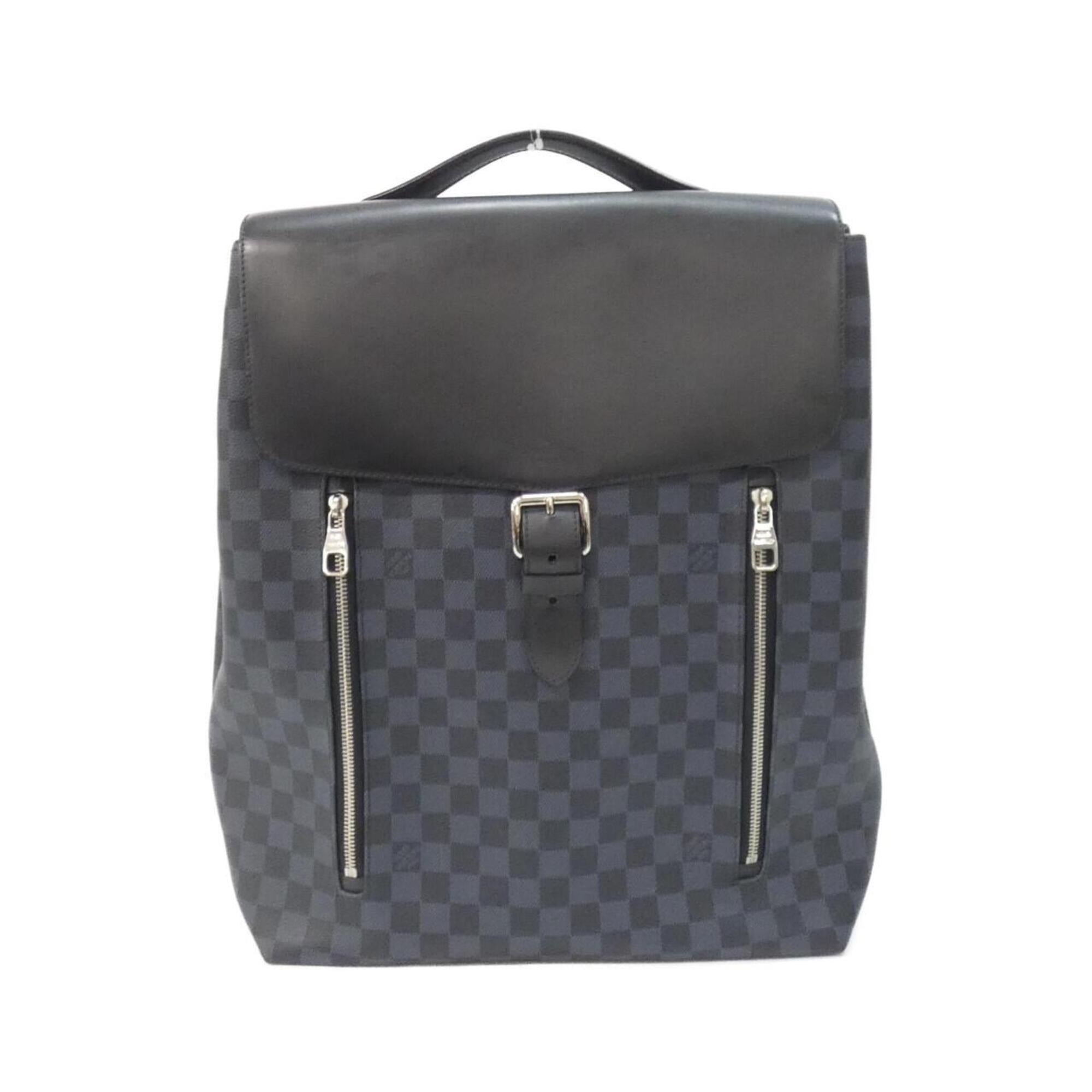 Louis Vuitton Black Cobalt Coated Canvas Backpack (Pre-Owned)