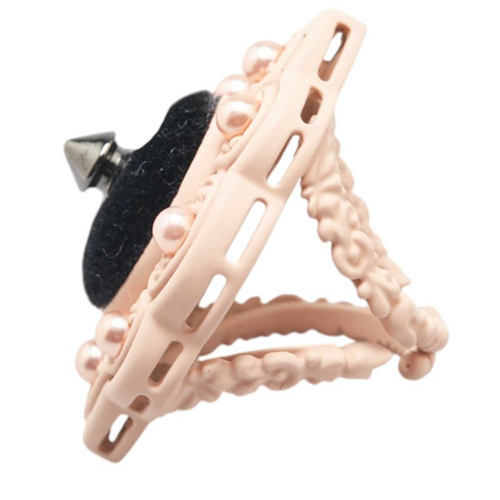 Gucci Pink Artificial Pearl Plastic Band Ring (Pre-Owned)