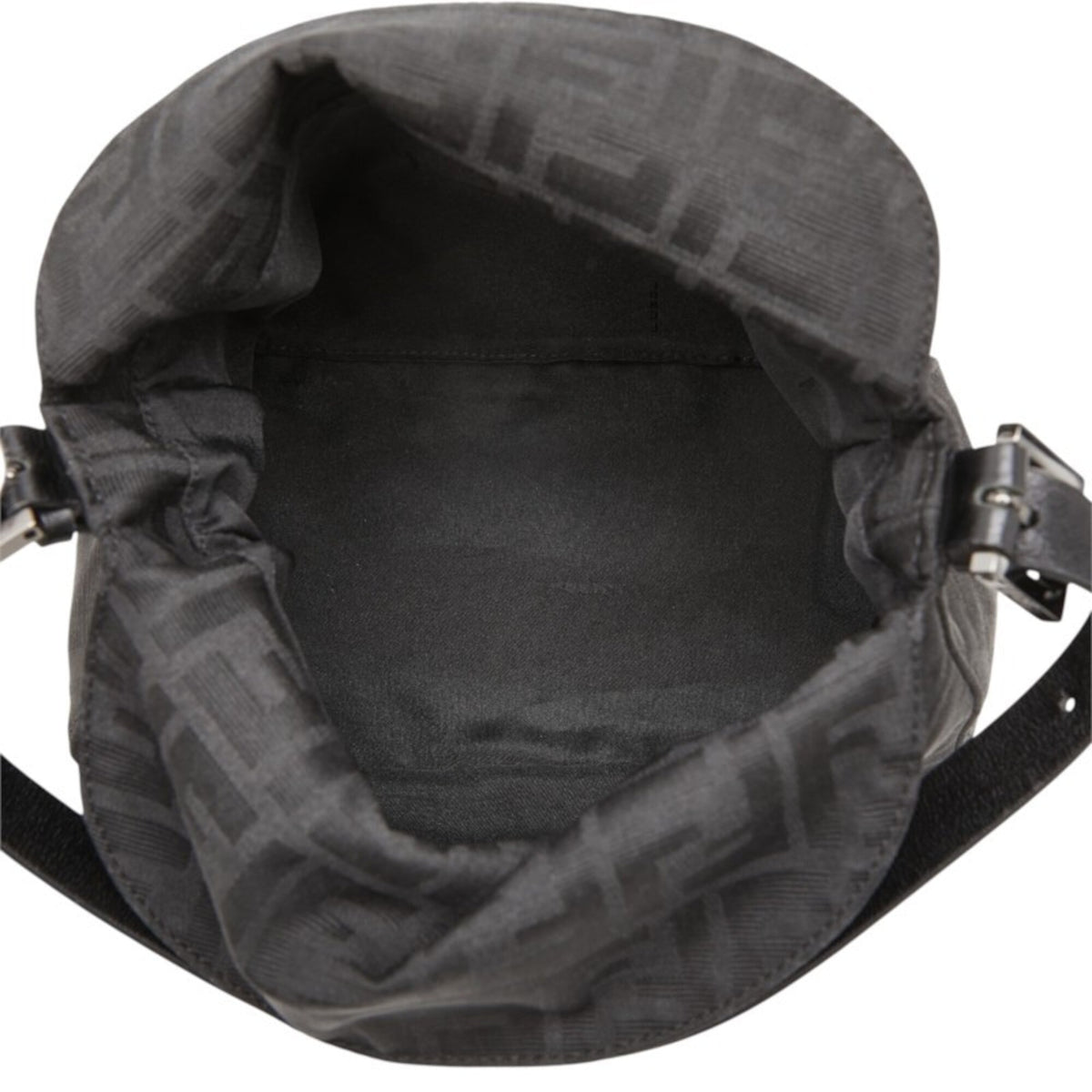 Fendi Black Canvas Leather Handbag (Pre-Owned)