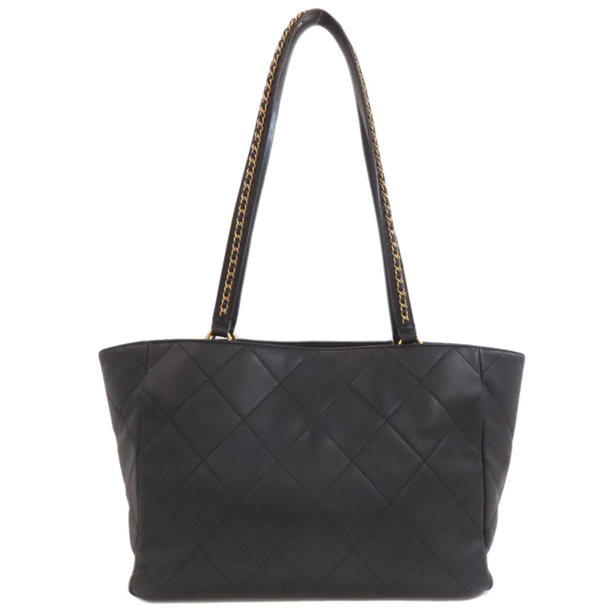 Chanel Black Leather Tote Bag (Pre-Owned)