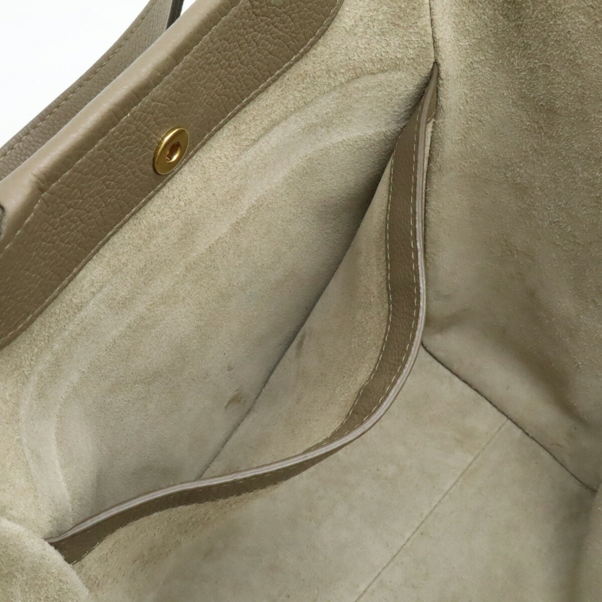 Celine Grayish Leather Shoulder Bag Tote Bag (Pre-Owned)