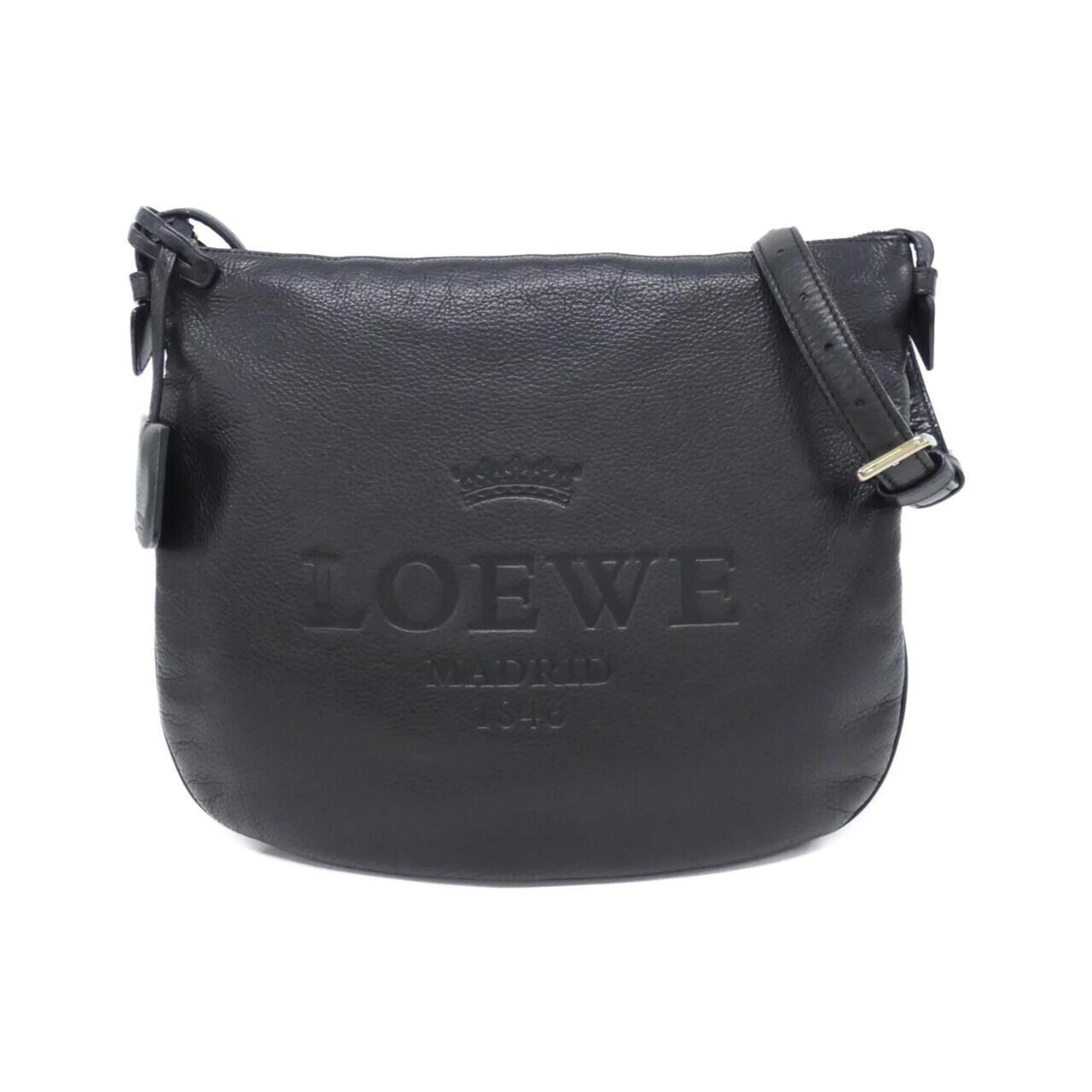 Loewe Black Leather Shoulder Bag (Pre-Owned)