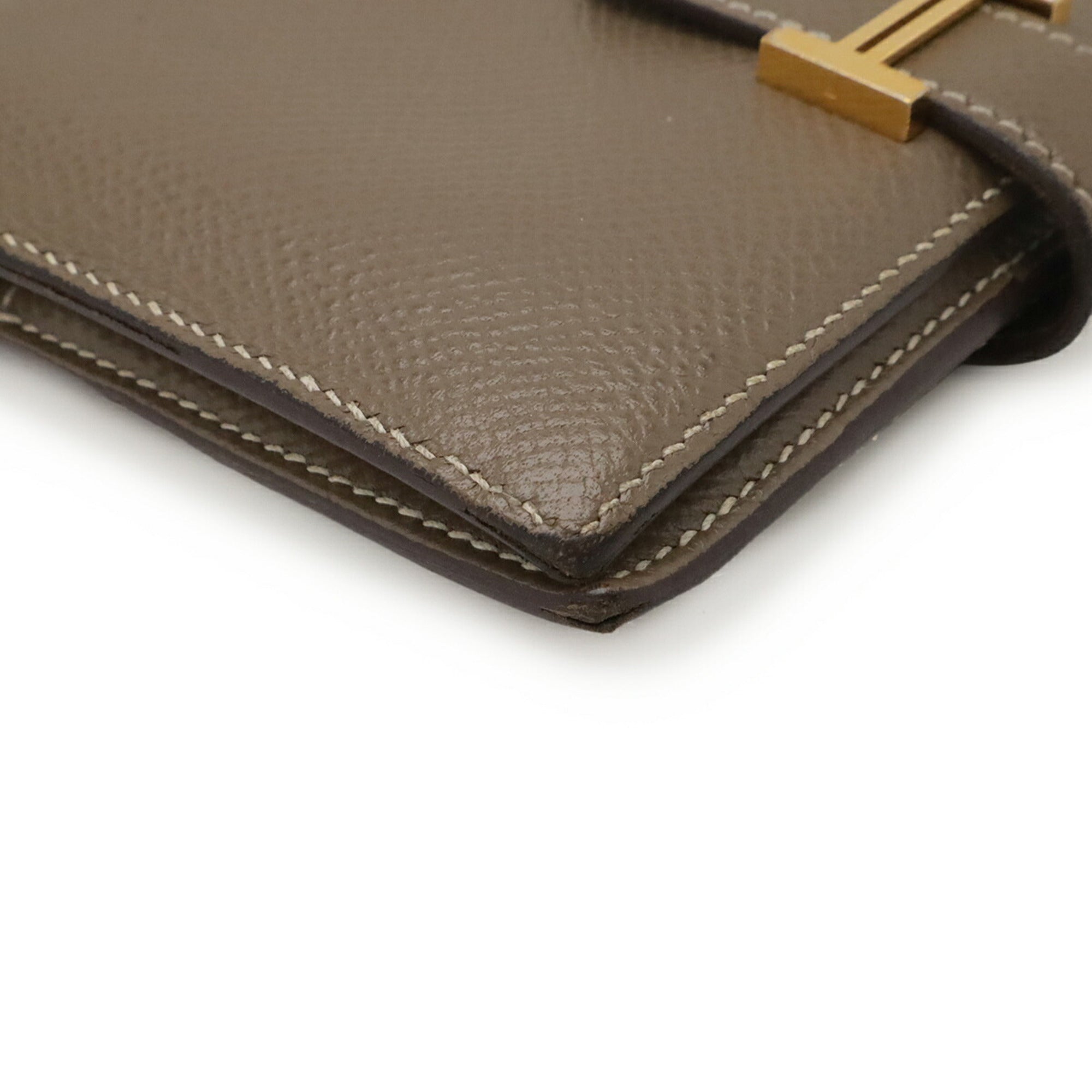 Hermes Etoupe Gray Epsom Leather Wallet (Bi-Fold) (Pre-Owned)