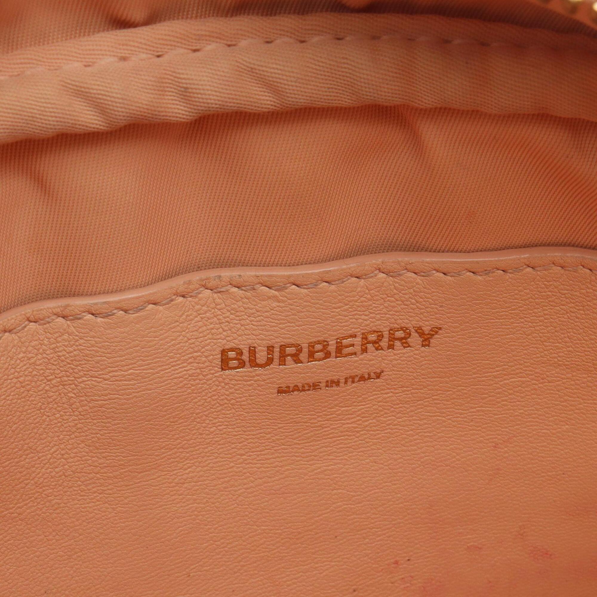 Burberry Pink Leather Handbag Shoulder Bag (Pre-Owned)