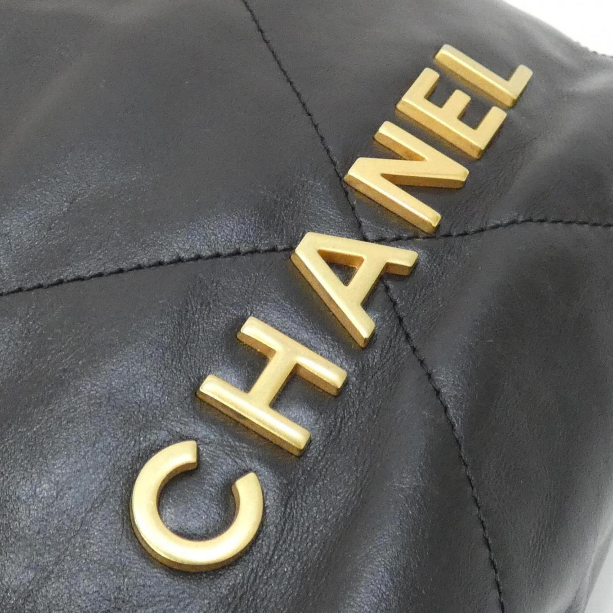 Chanel Black Leather Handbag (Pre-Owned)