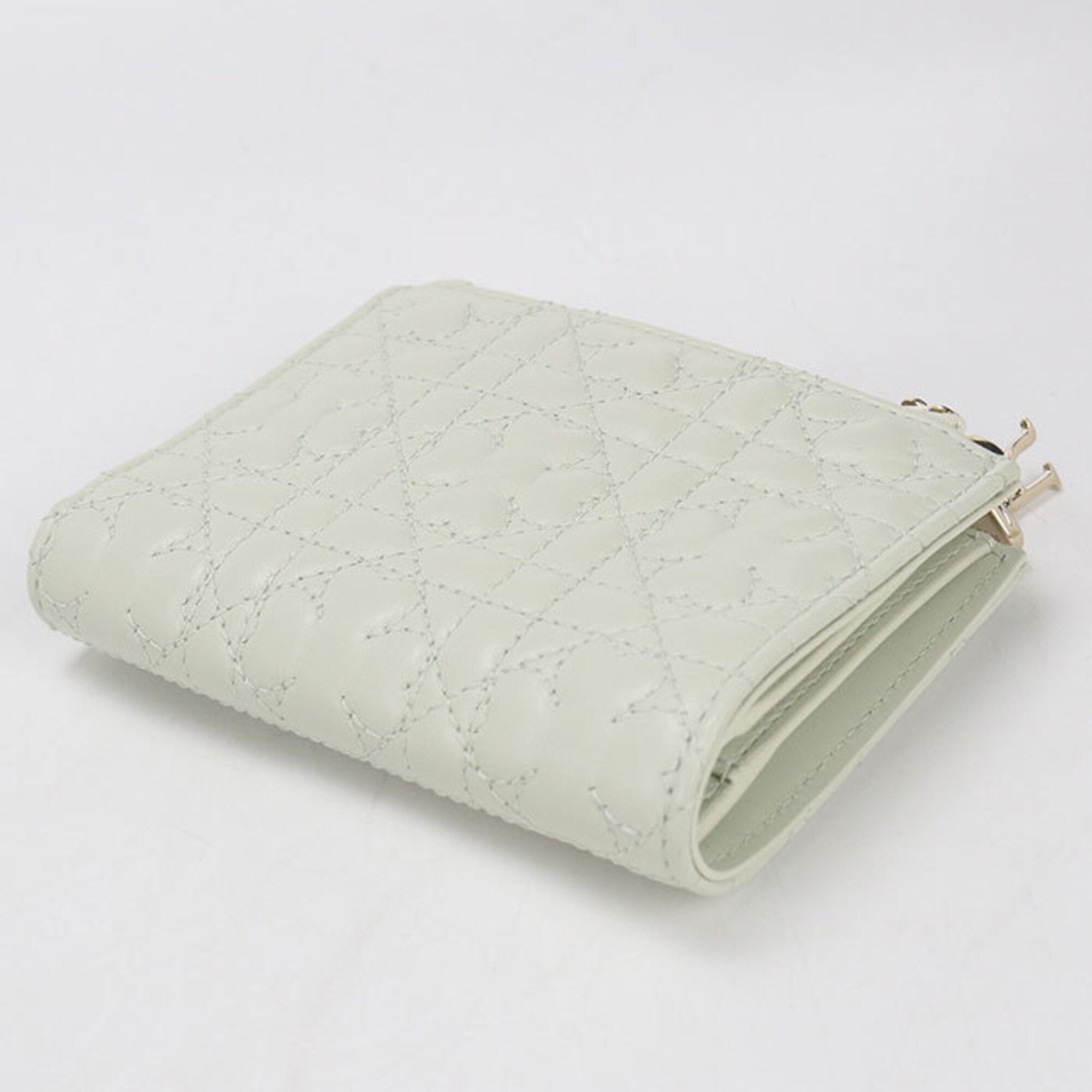 Christian Dior Green Leather Wallet (Bi-Fold) (Pre-Owned)
