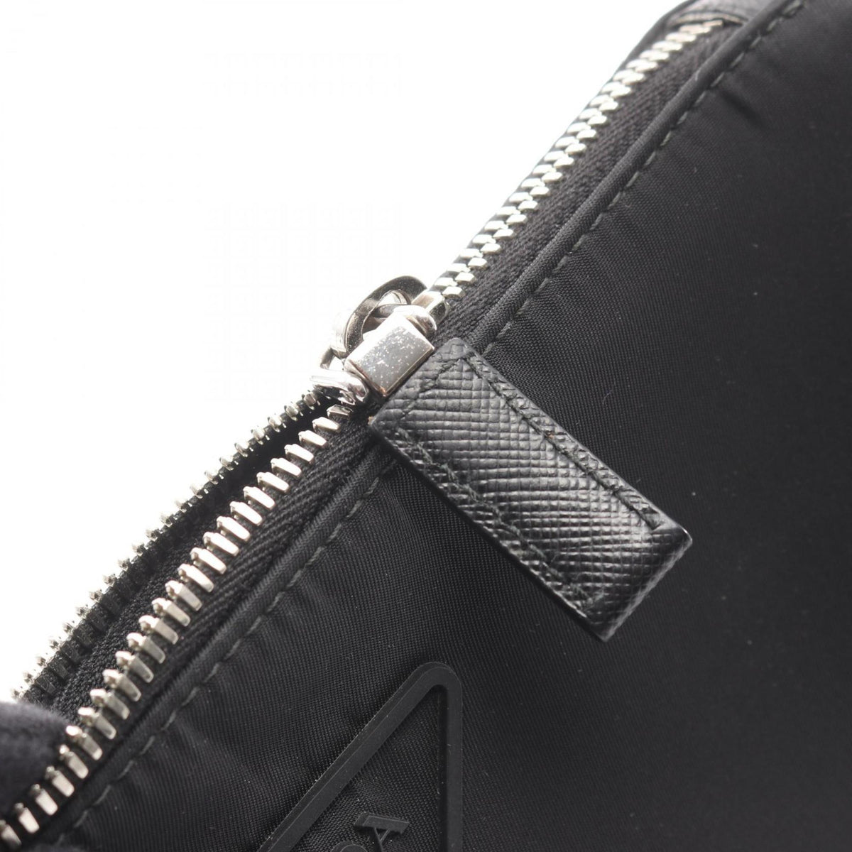 Prada Black Nylon Saffiano Triangle Shoulder Bag (Pre-Owned)