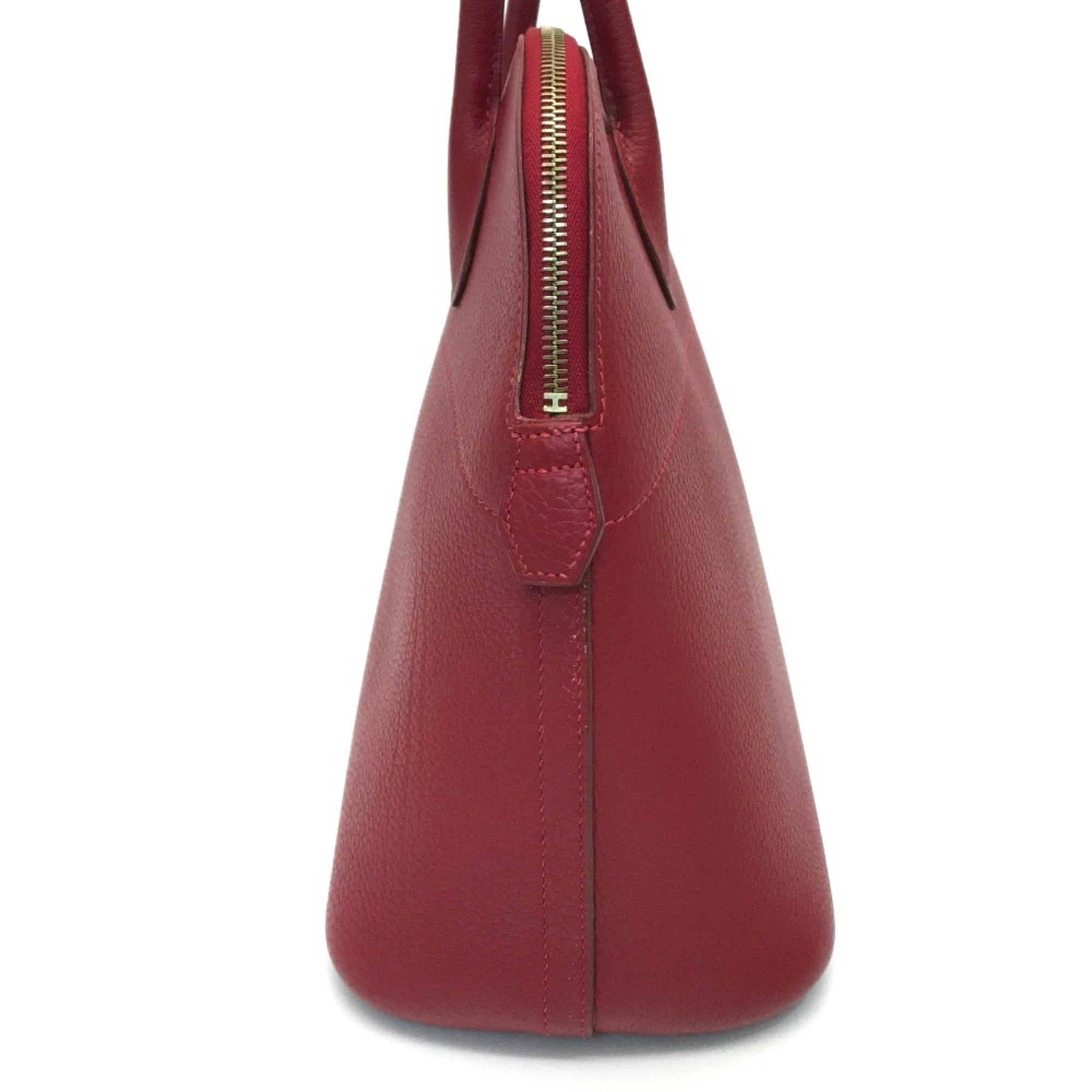Hermes Bolide Red Color Rouge Vif Fjord Leather Handbag Shoulder Bag (Pre-Owned)