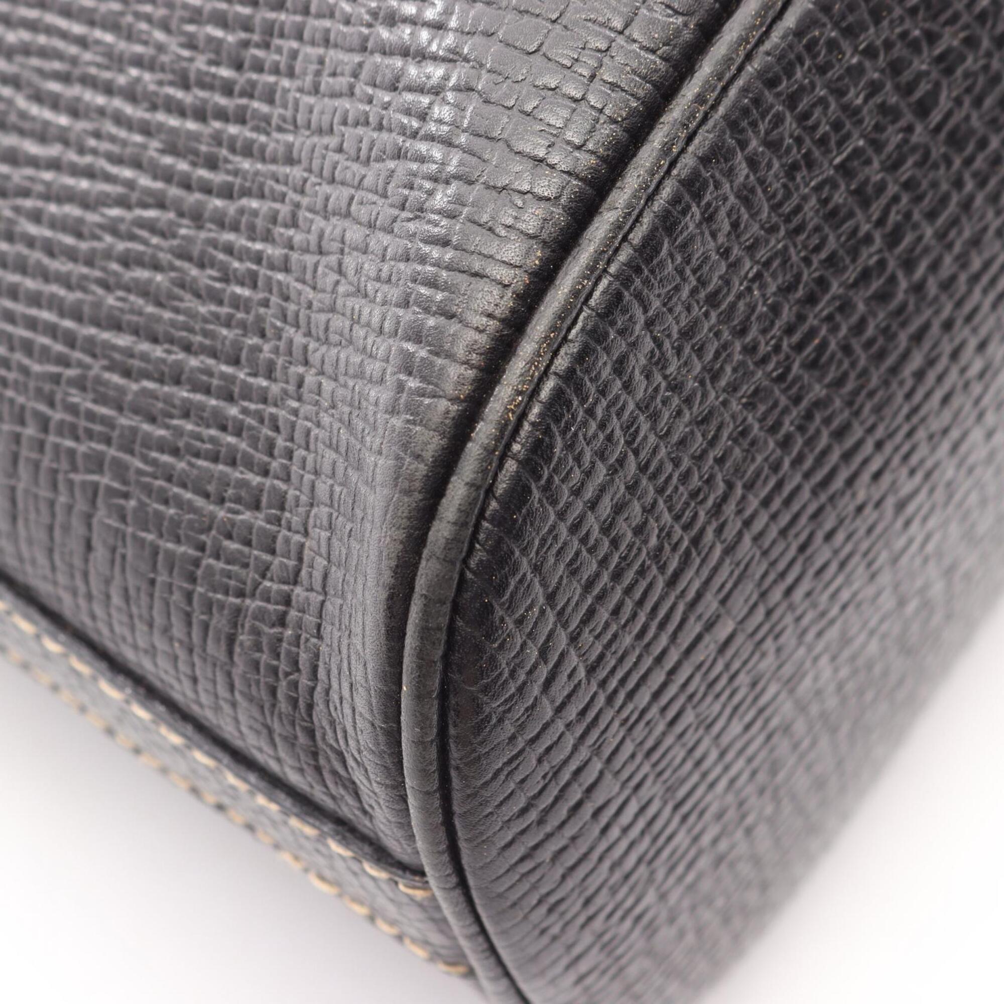 Loewe Black Leather Handbag Tote Bag (Pre-Owned)