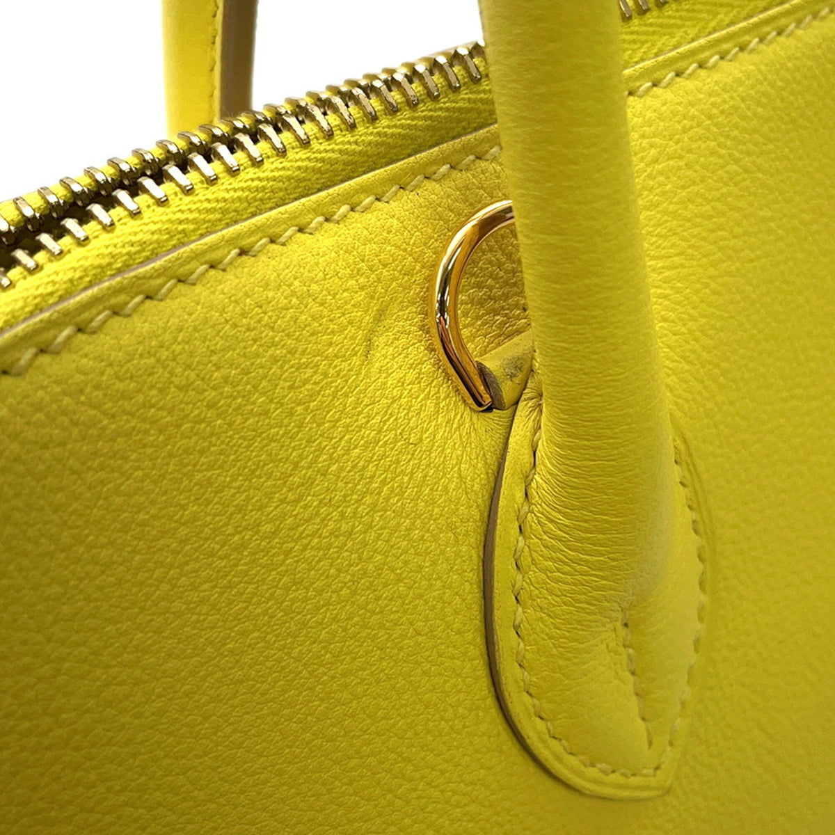 Hermes Bolide Lime Evercalf Leather Handbag (Pre-Owned)