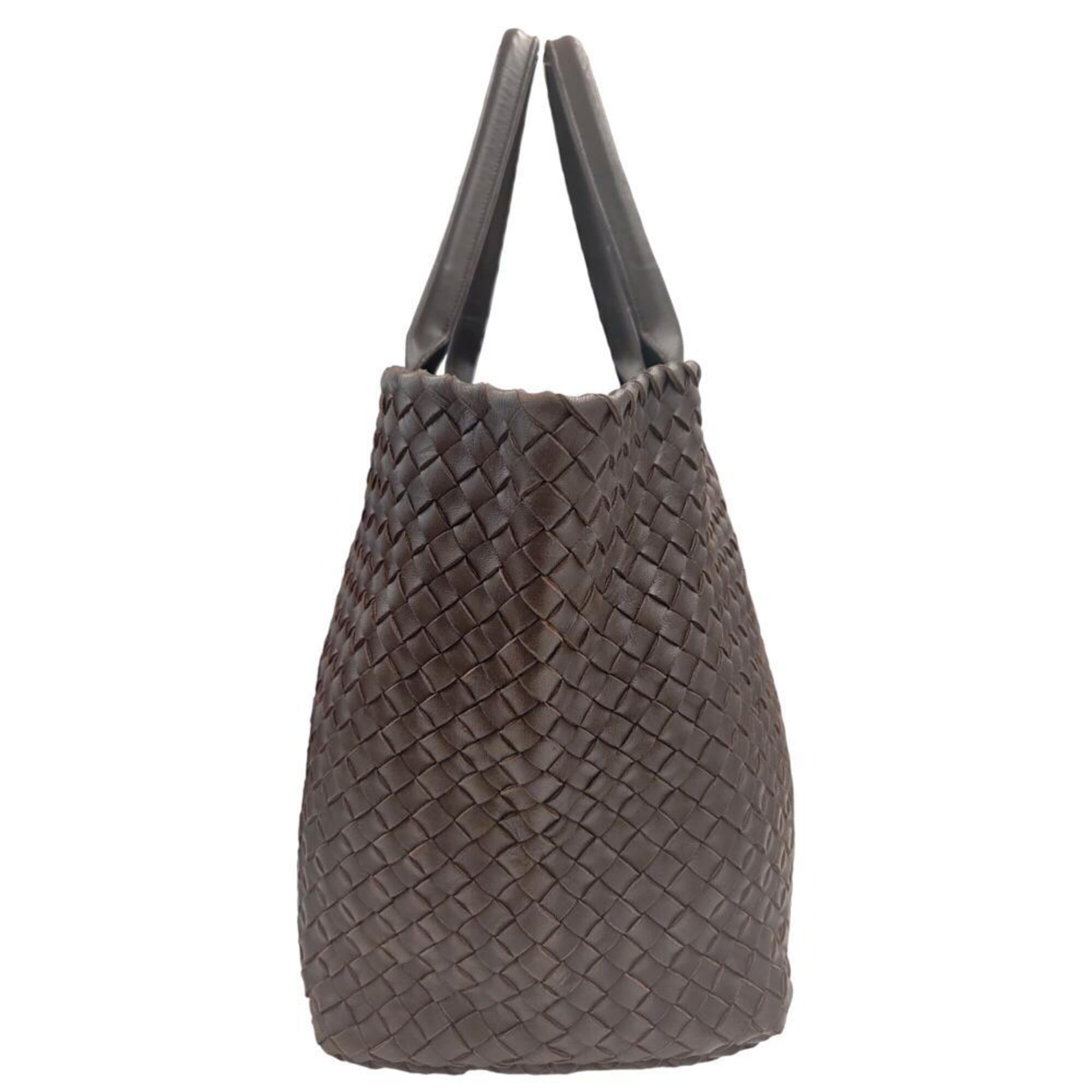 Bottega Veneta Brown Leather Pouch Tote Bag (Pre-Owned)
