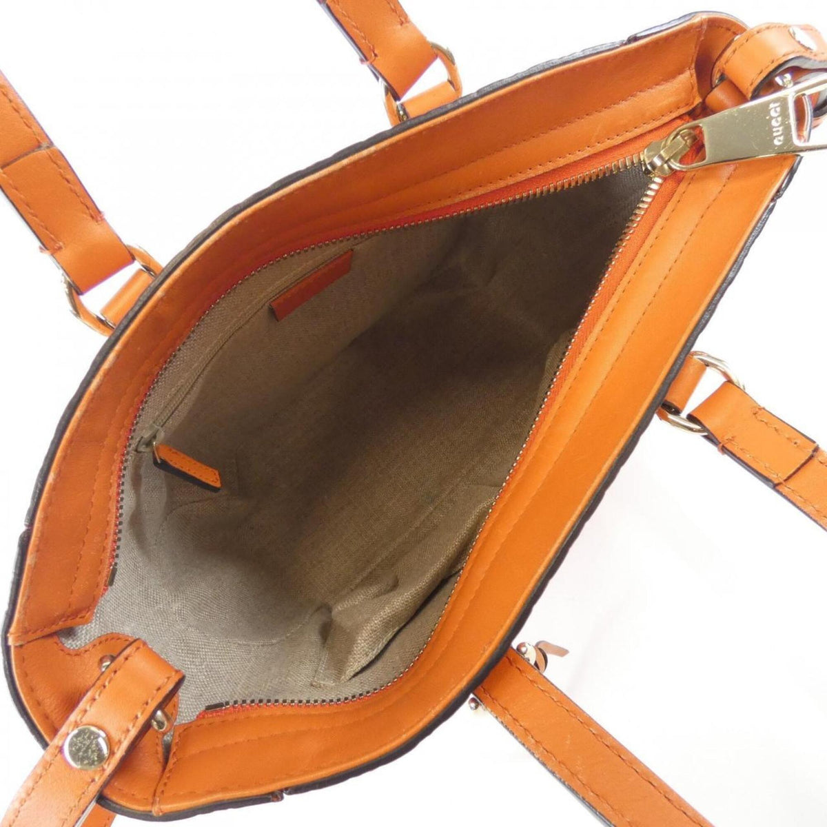 Gucci Orange Micro Gg Leather Handbag (Pre-Owned)