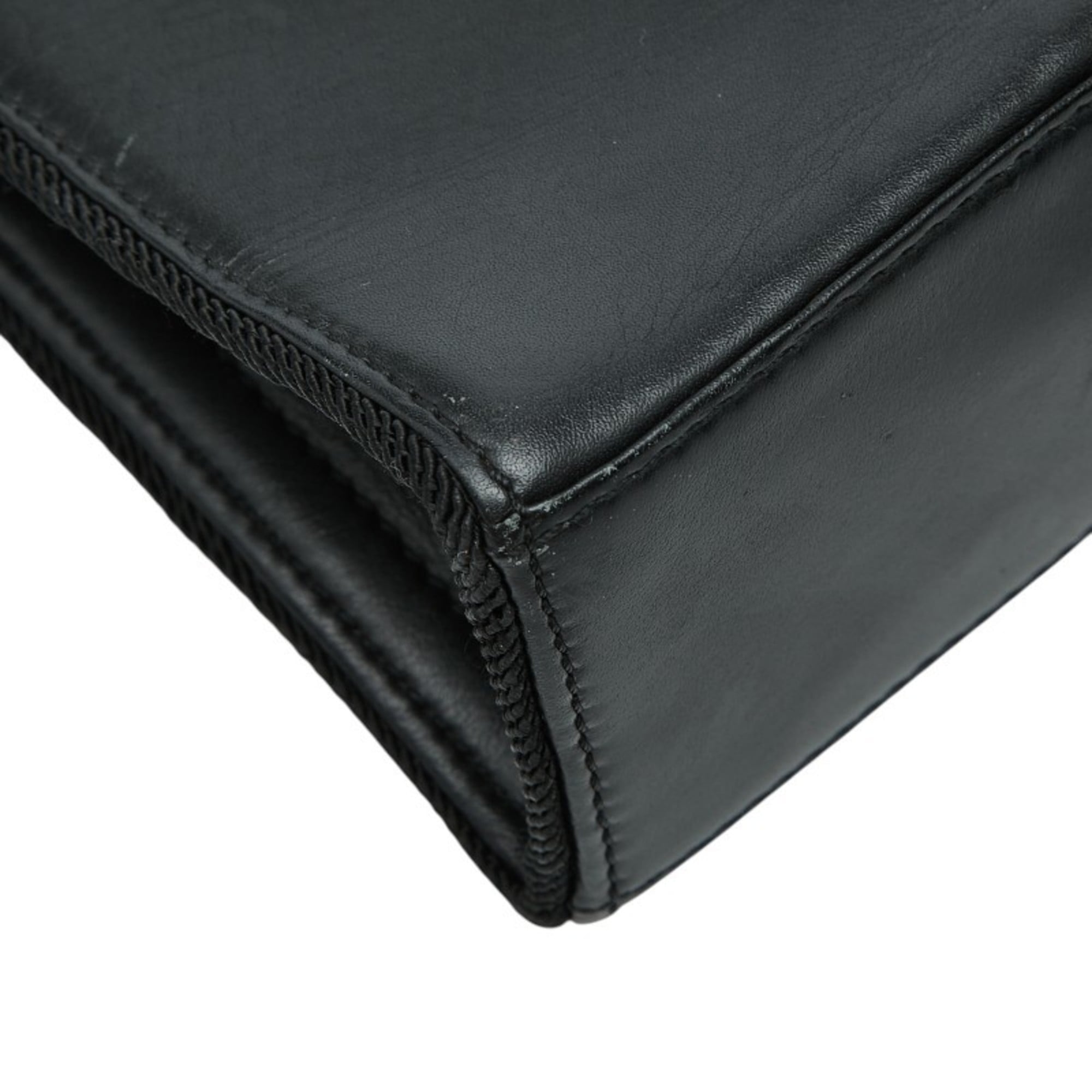 Christian Dior Black Leather Shoulder Bag (Pre-Owned)