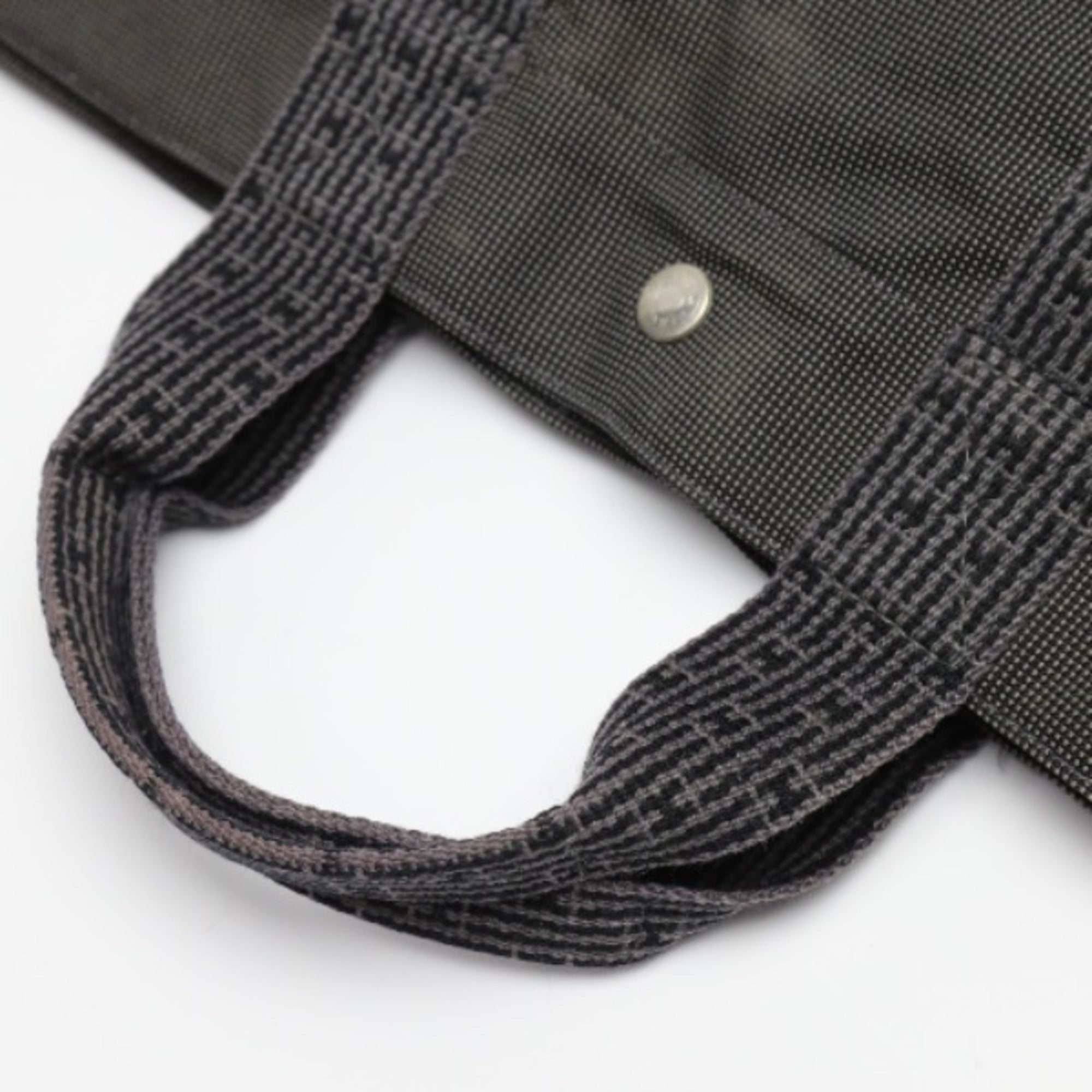 Hermes Gray Canvas Tote Bag (Pre-Owned)
