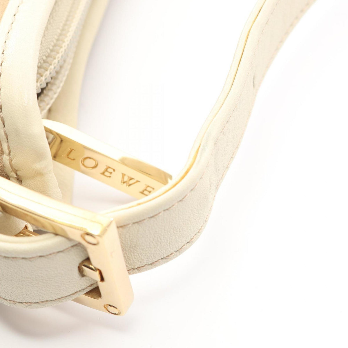 Loewe Beige Ivory Leather Shoulder Bag (Pre-Owned)