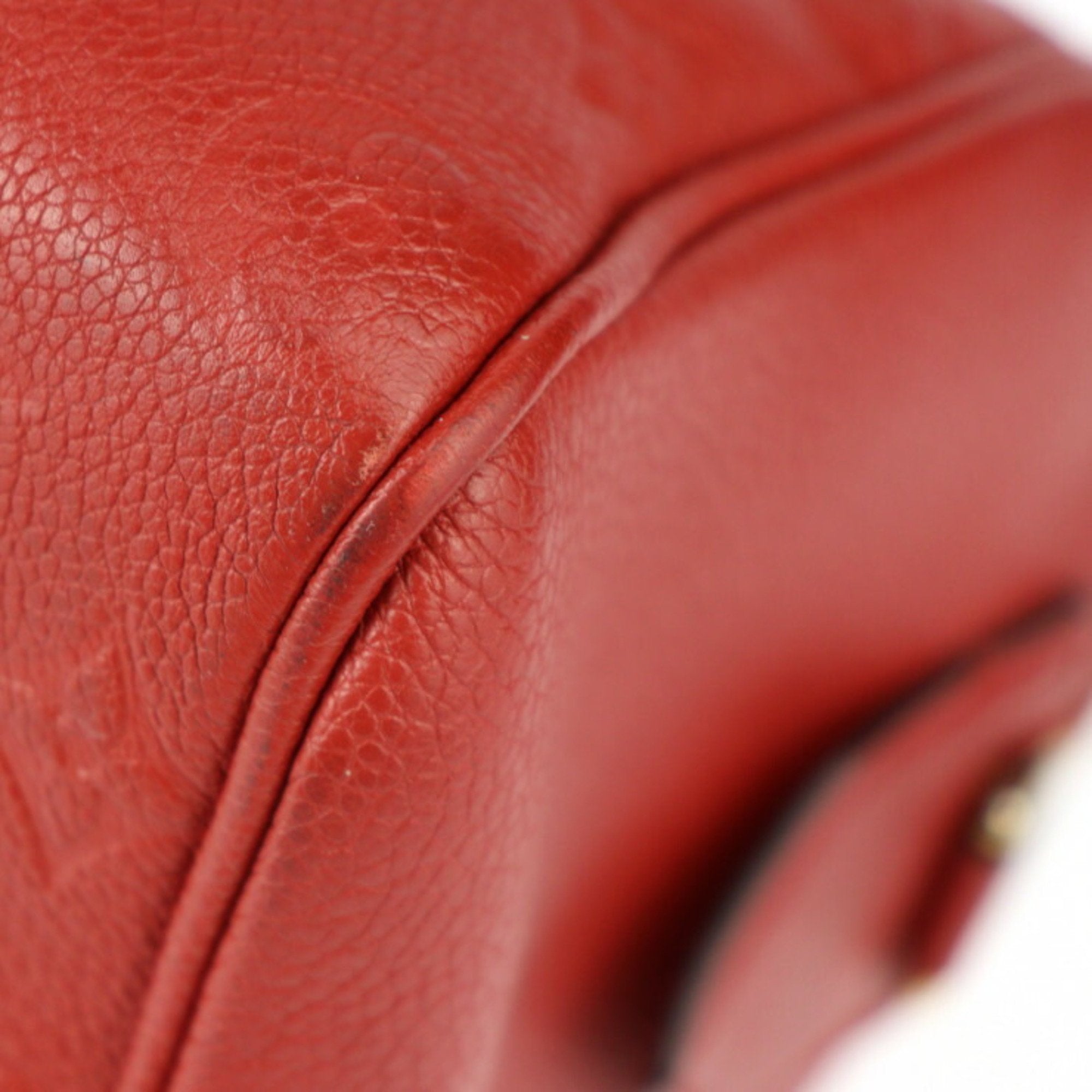 Louis Vuitton Cerise Red Color Leather Handbag Shoulder Bag (Pre-Owned)