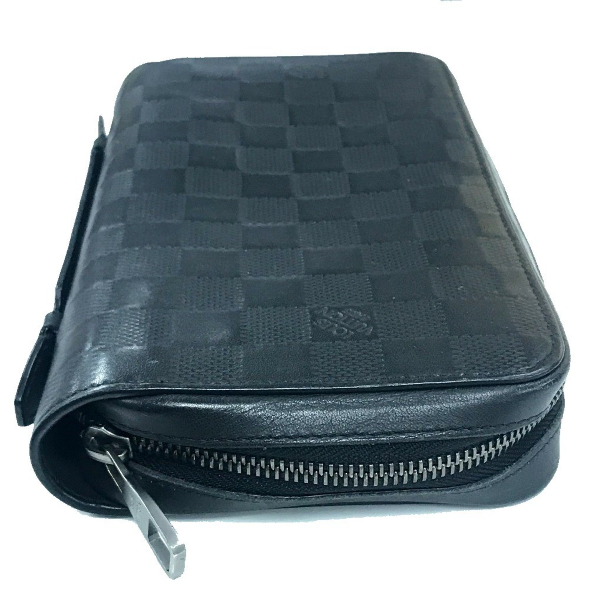 Louis Vuitton Black Noir Damier Infini Leather Coin Purse/Coin Case (Pre-Owned)