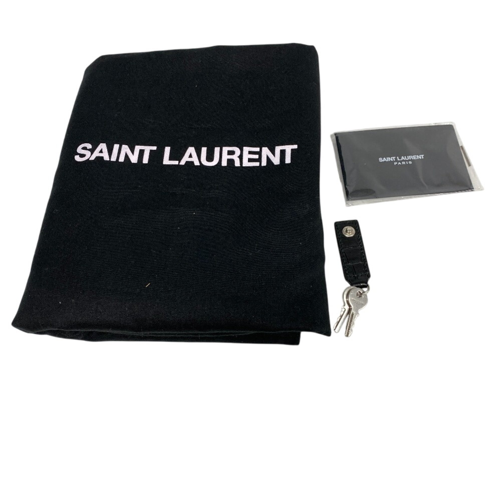 Yves Saint Laurent Black Leather Handbag Shoulder Bag (Pre-Owned)