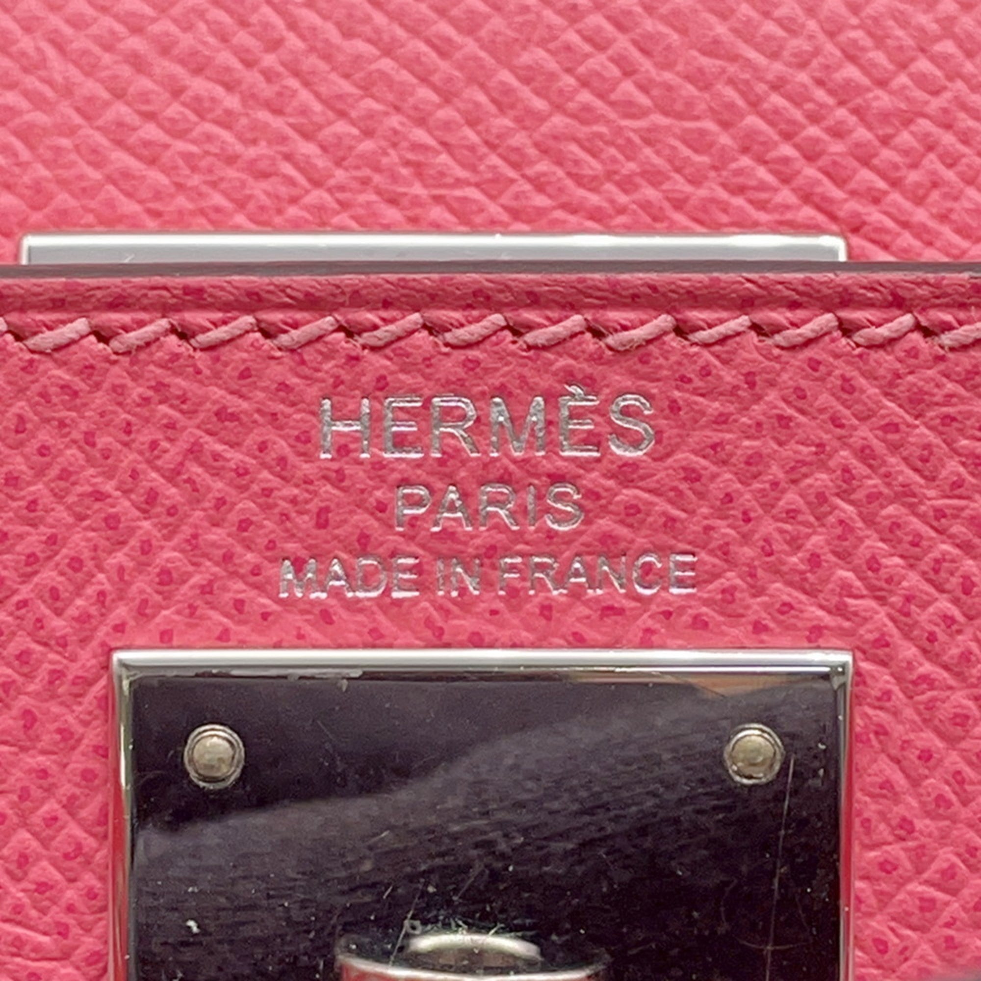 Hermes Kelly Rose Azalee Epsom Leather Handbag (Pre-Owned)