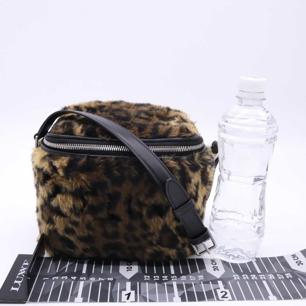 Celine Black Brown Faux Fur Leather Shoulder Bag (Pre-Owned)