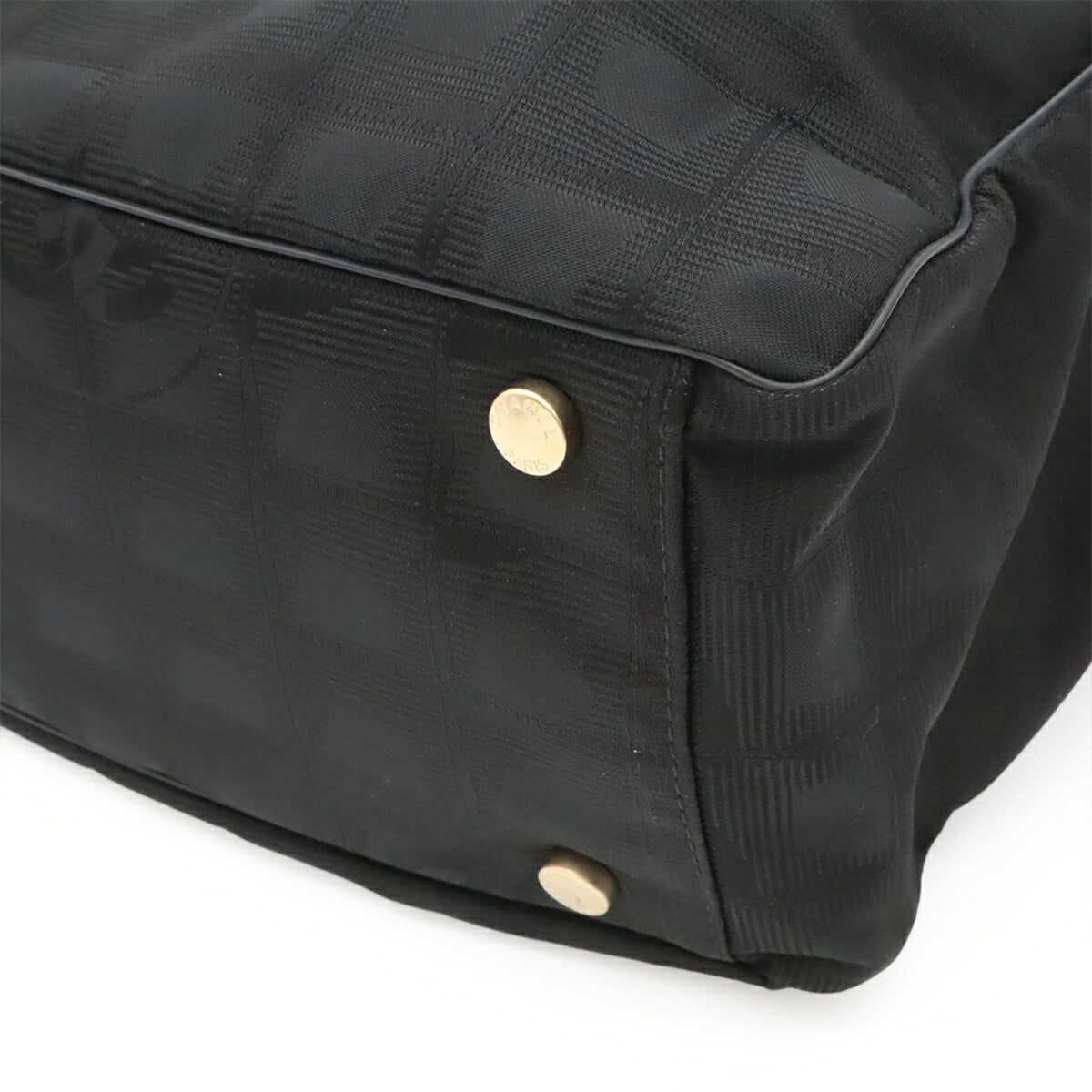 Chanel Black New Travel Line Shoulder Bag Tote Bag (Pre-Owned)