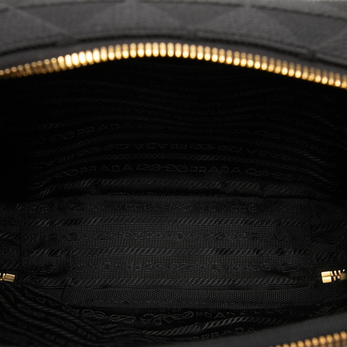 Prada Black Canvas Leather Shoulder Bag (Pre-Owned)