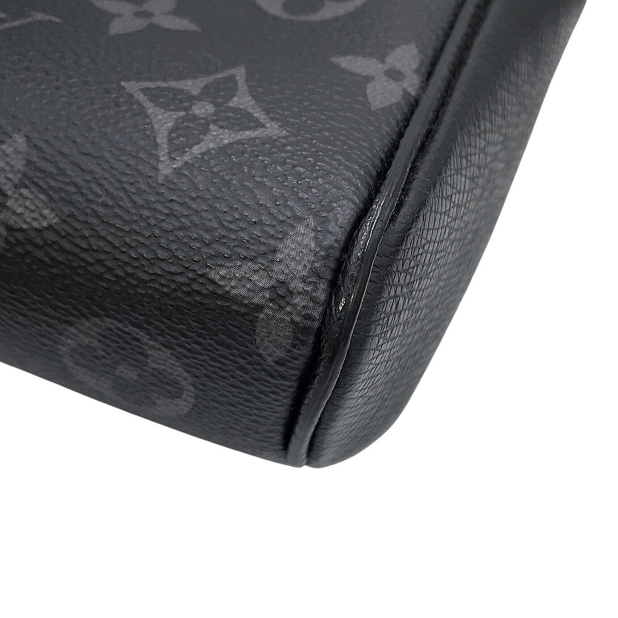 Louis Vuitton Monogram Eclipse Black Noir Taiga Leather Monogram Eclipse Handbag Sling Bag (Pre-Owned)
