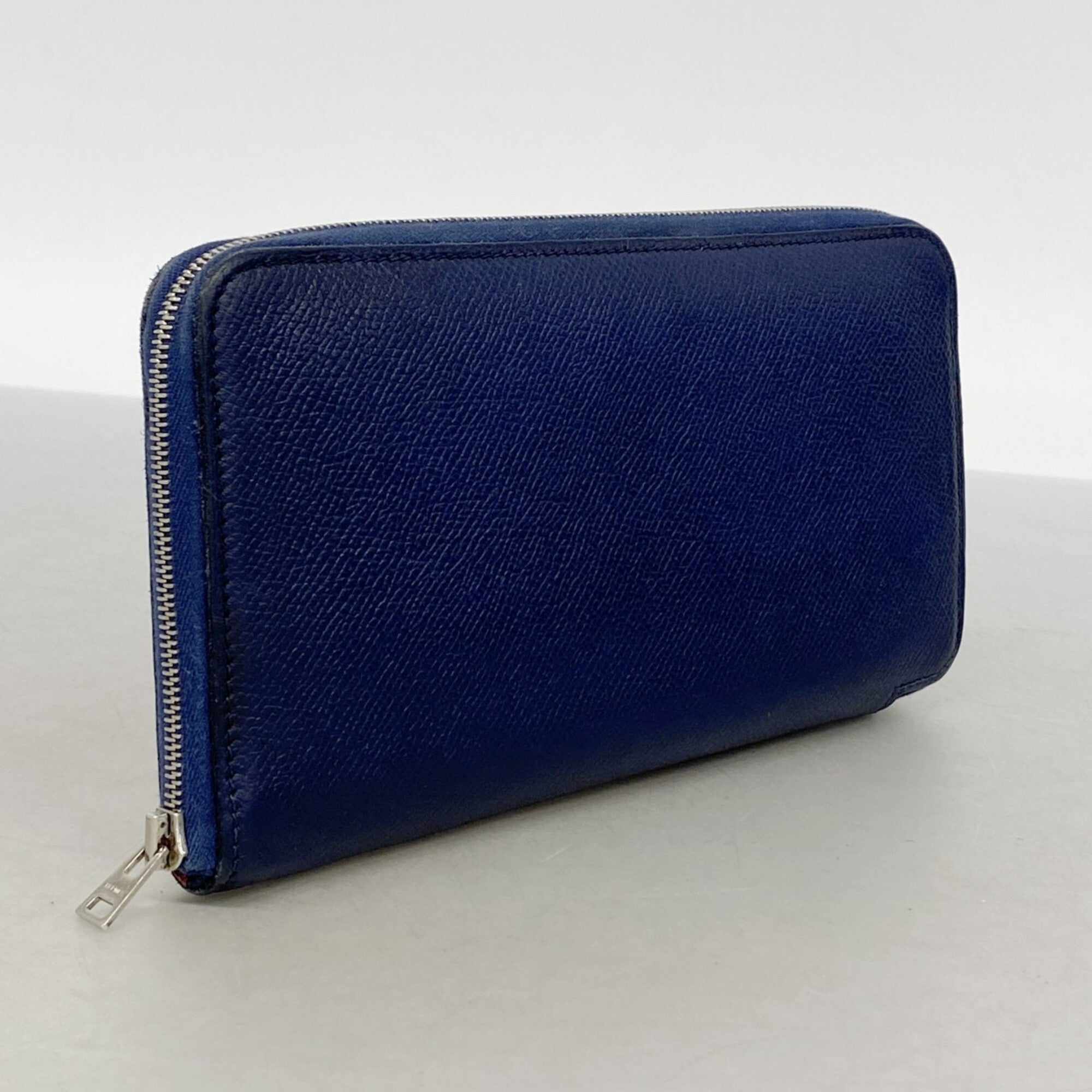 Hermes Navy Leather Long Wallet (Bi-Fold) (Pre-Owned)