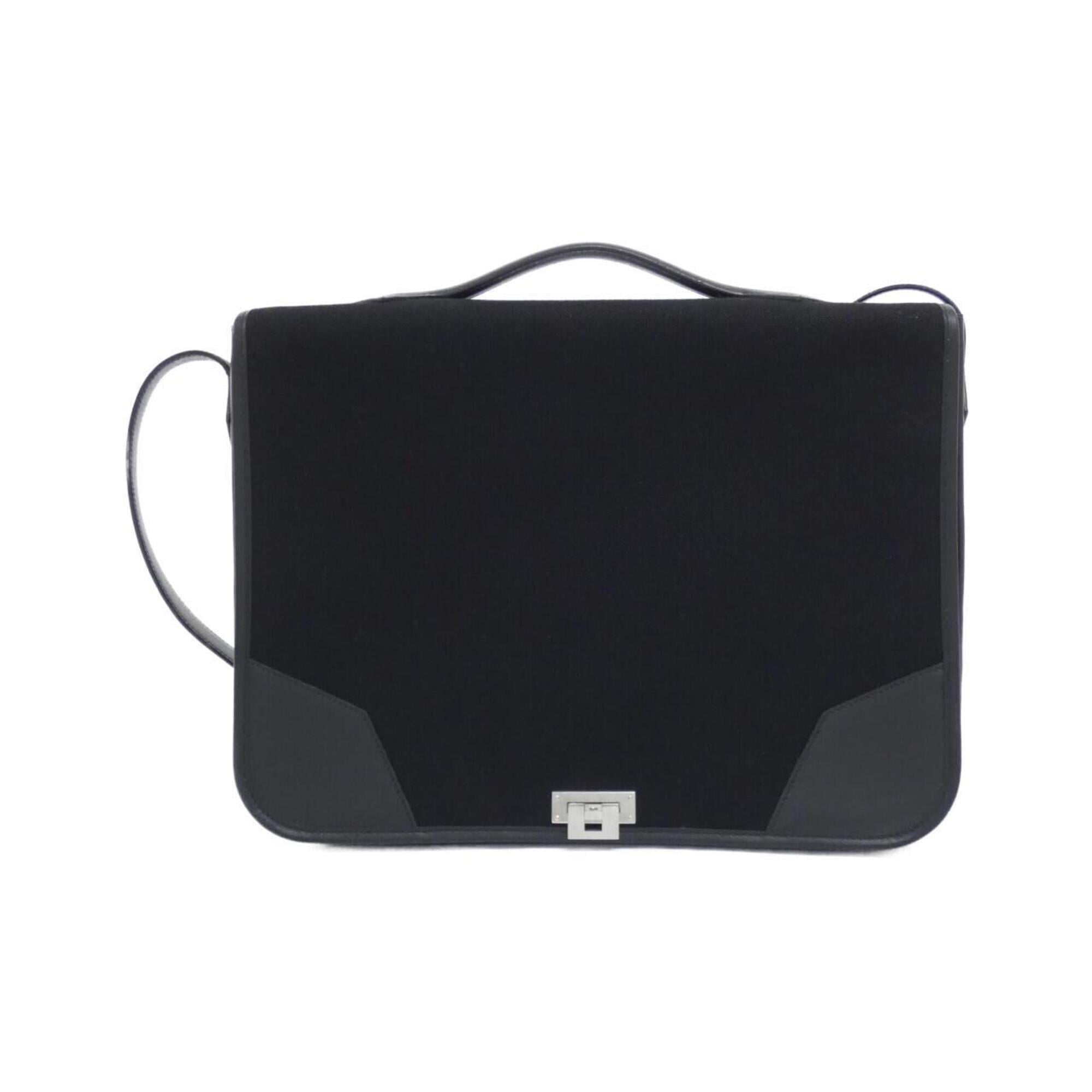 Hermes Black Canvas Handbag (Pre-Owned)