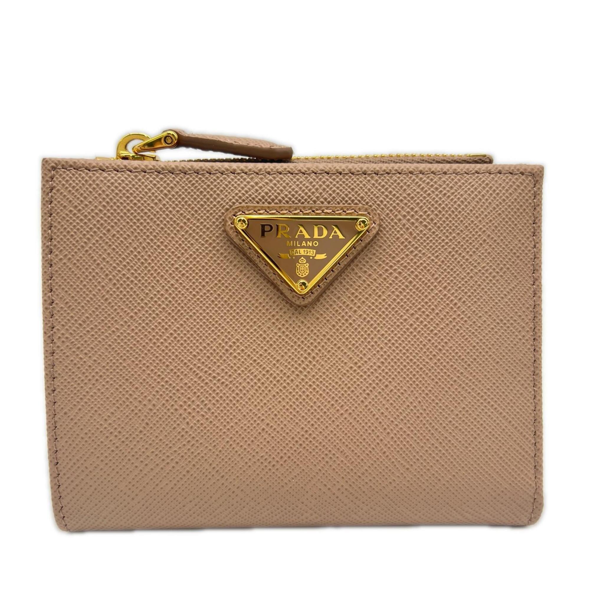 Prada Saffiano Beige Saffiano Wallet (Bi-Fold) (Pre-Owned)