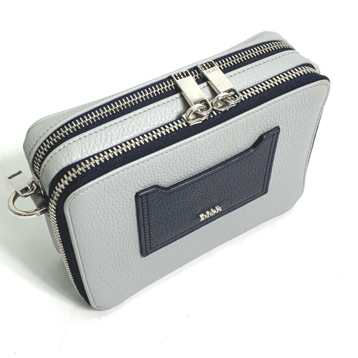 Christian Dior Gray Leather Shoulder Bag (Pre-Owned)