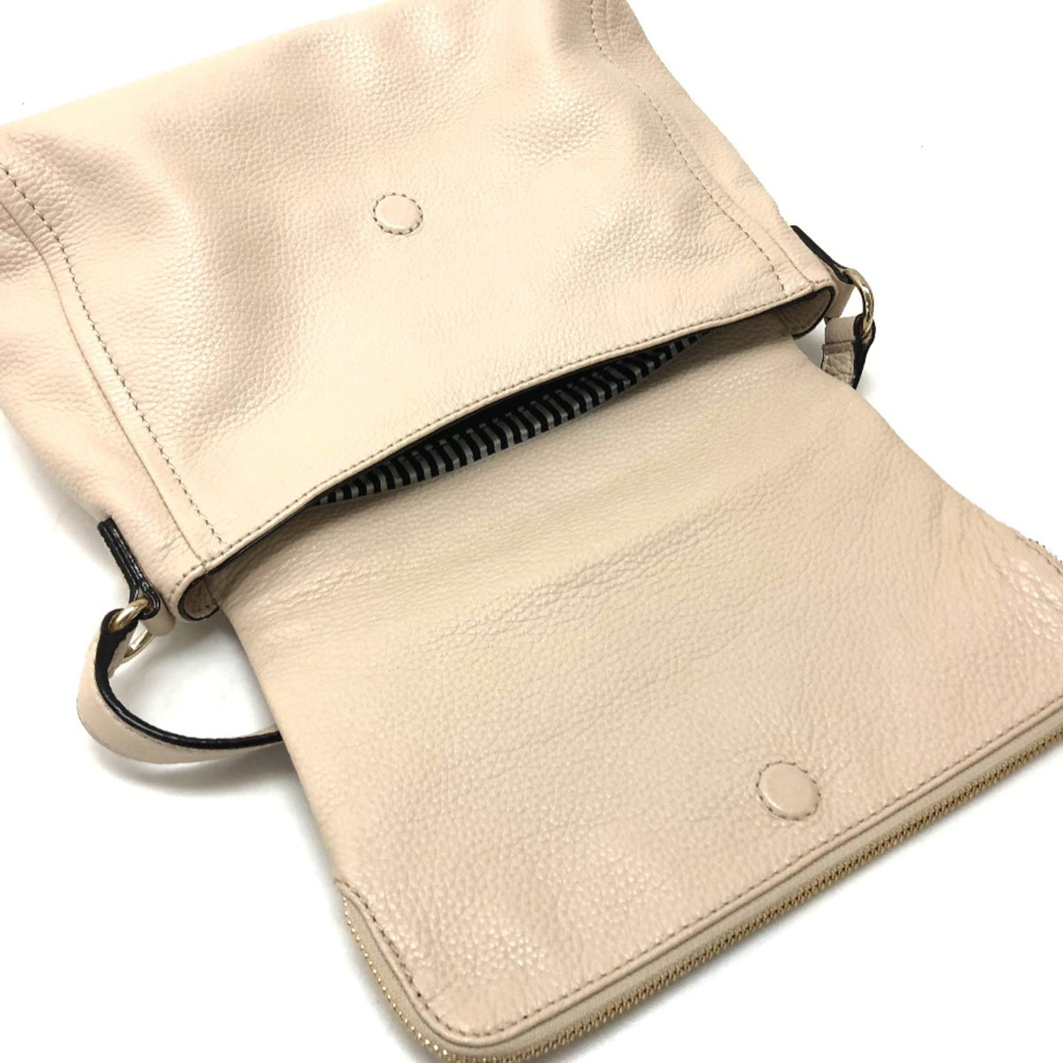 Kate Spade Beige Leather Shoulder Bag (Pre-Owned)