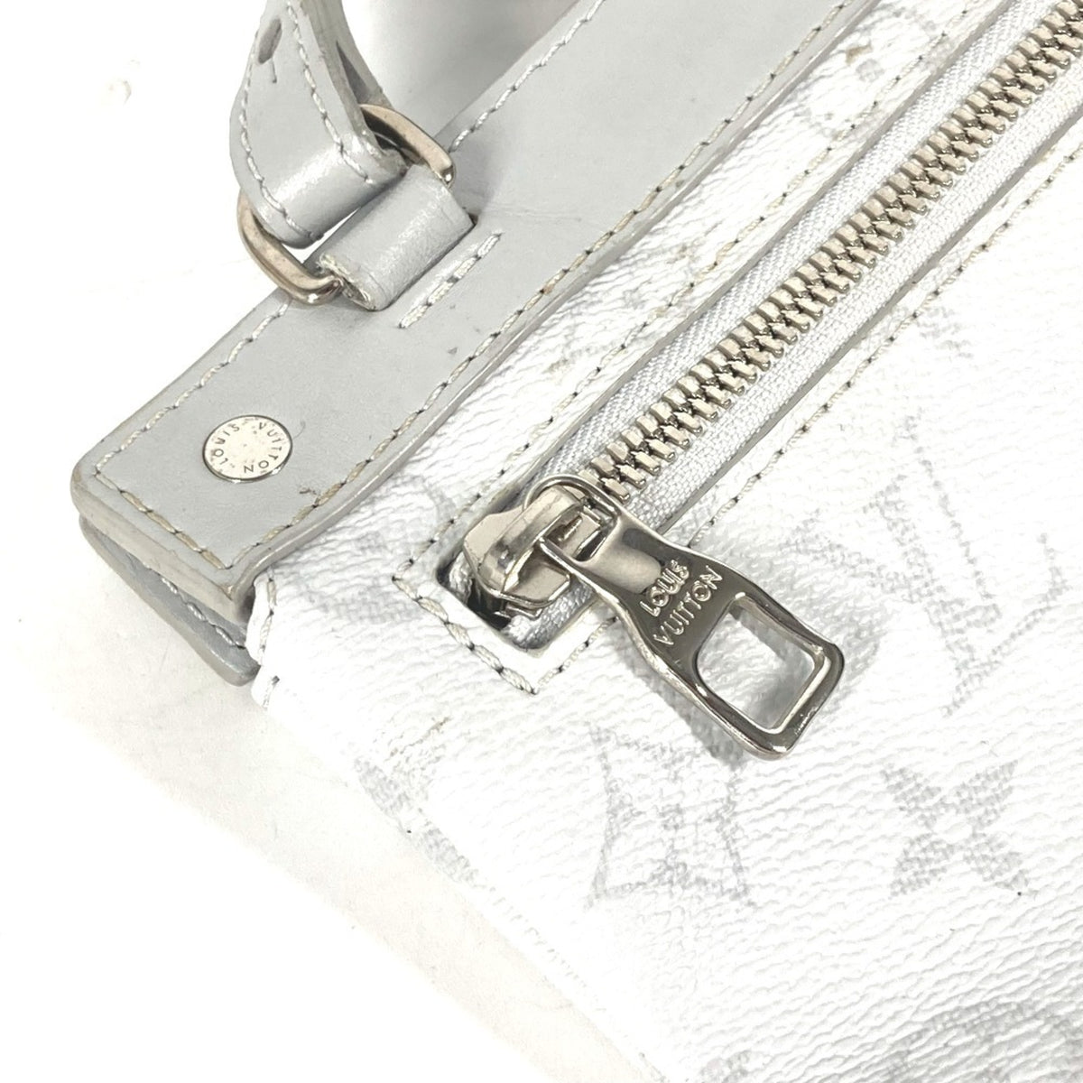 Louis Vuitton White Monogram Shoulder Bag Tote Bag (Pre-Owned)