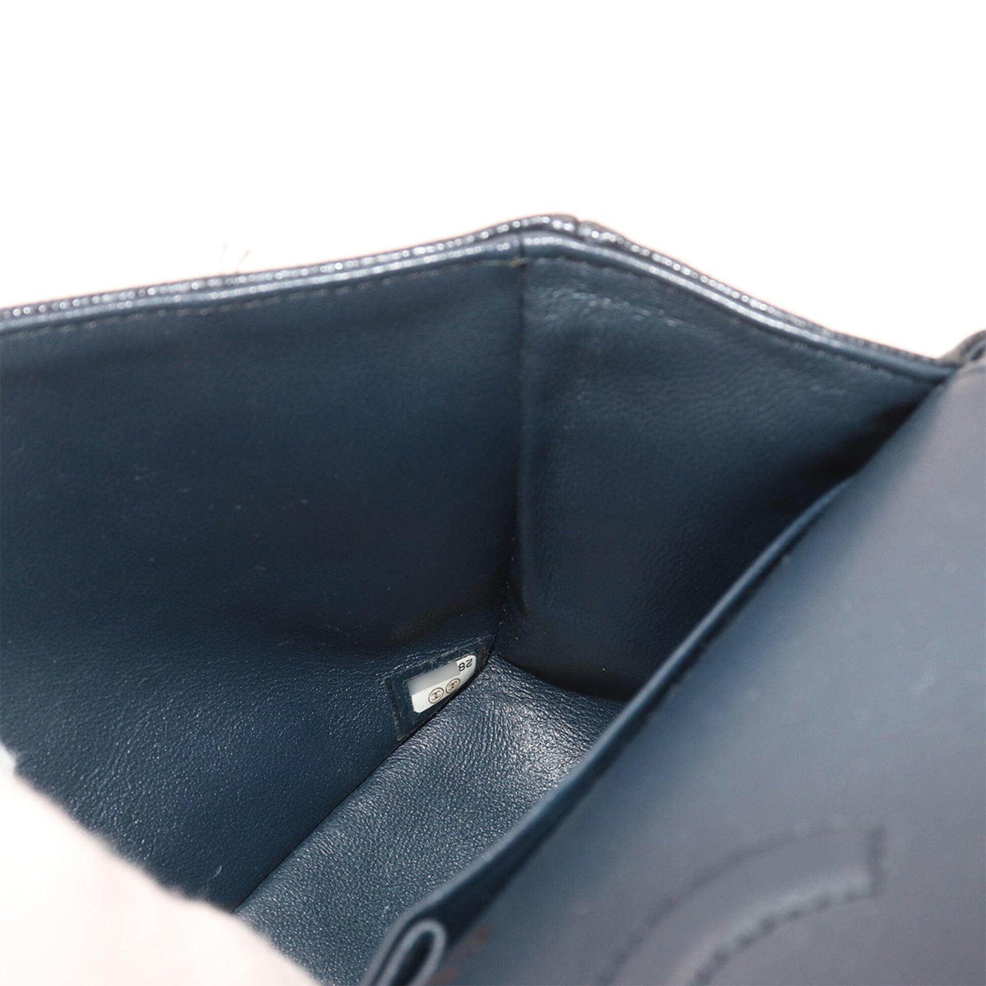 Chanel Matelasse Navy Grained Calfskin Handbag Shoulder Bag (Pre-Owned)